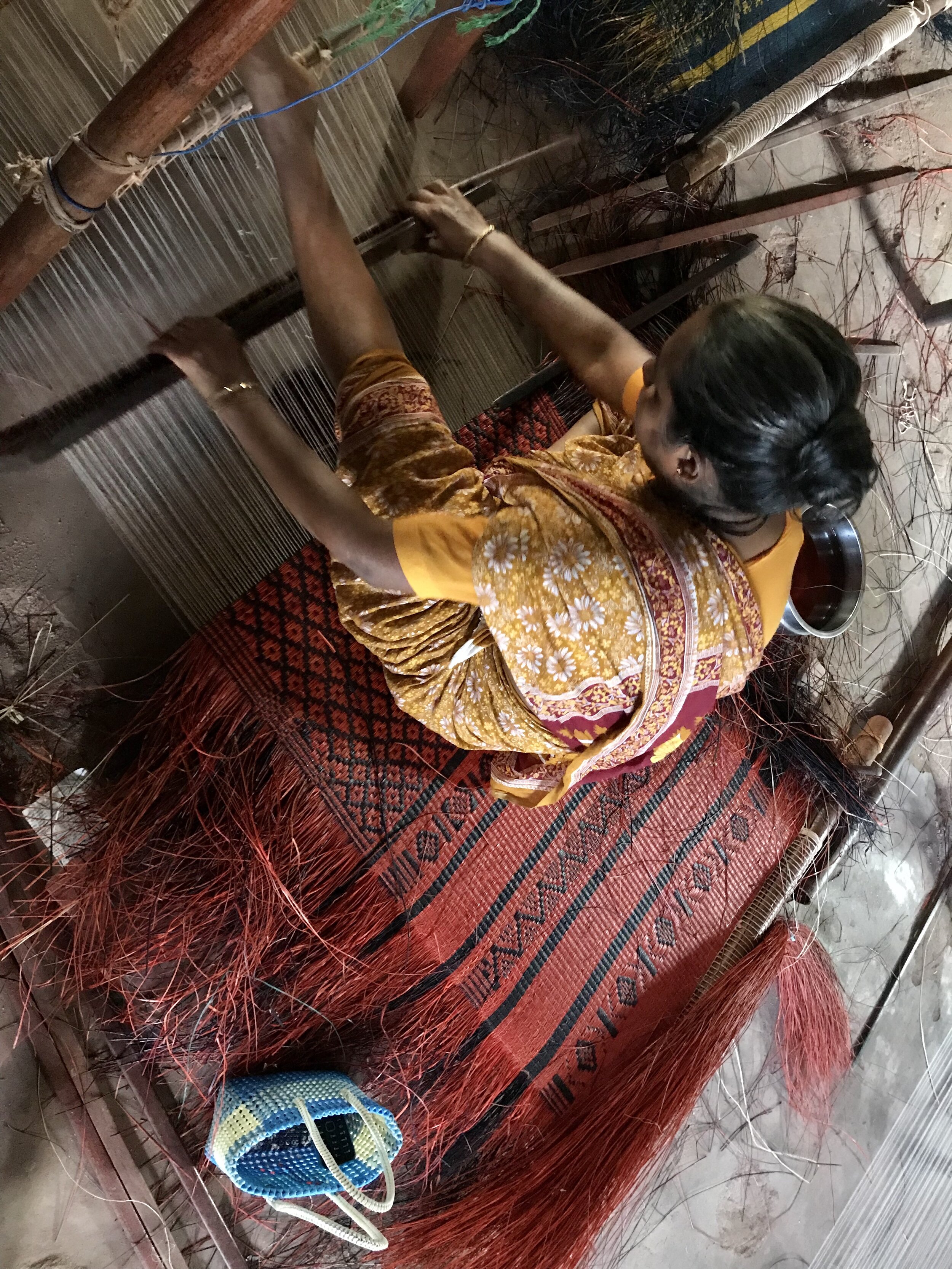 Weaving a Pattamadai Mat