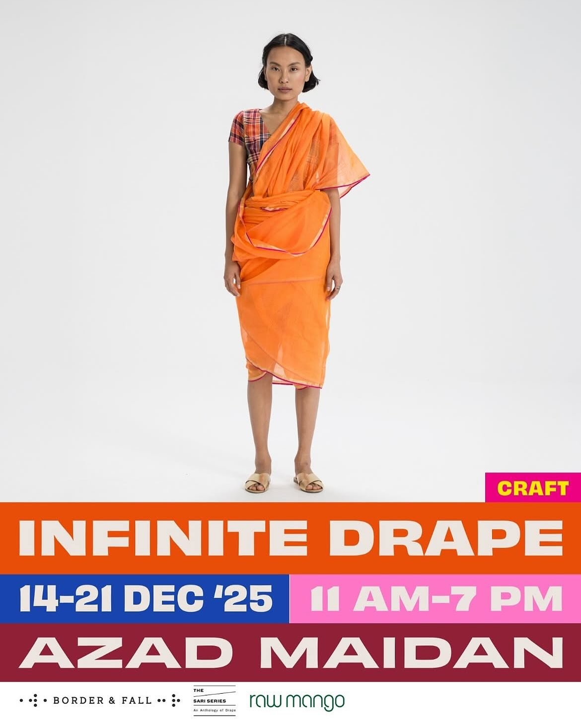 I am pleased to return to the Serendipity Arts Festival @serendipityartsfestival in Goa and share my exhibition Infinite Drape. 

Infinite Drape explores the everyday practice and formal craft of sari draping in India. Forms of embodied knowledge pas