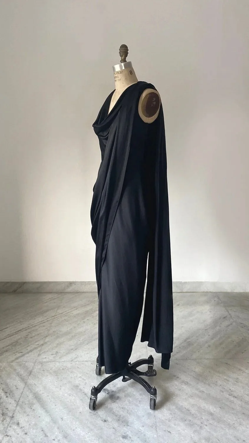 Cowl Sari Dress