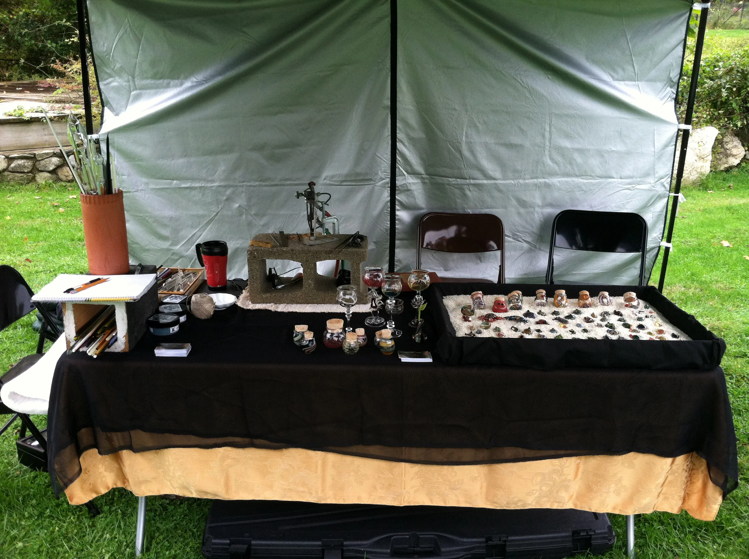 Gramigna Glass booth setup at 2012 South Salem Library Fair in South Salem, NY.