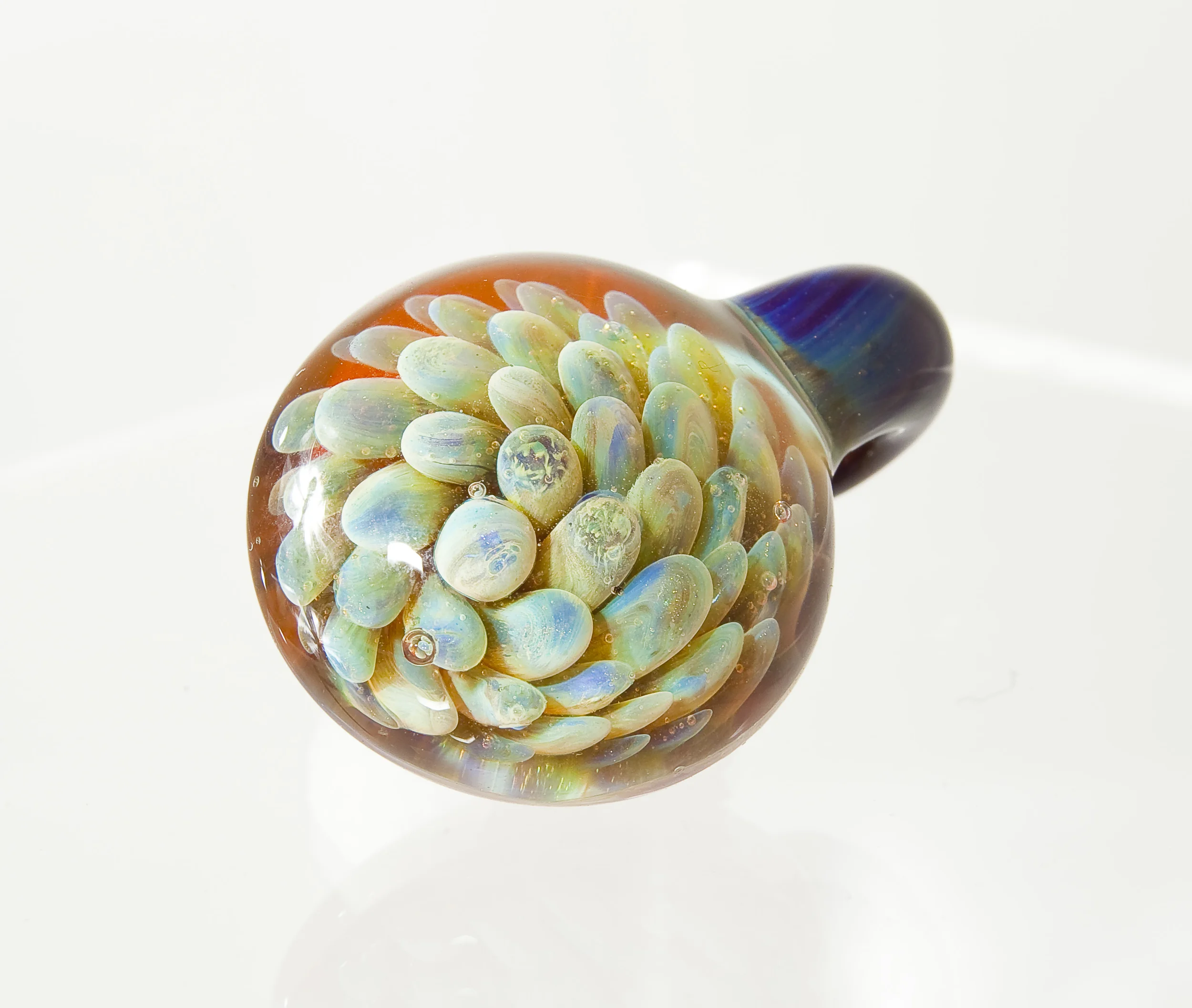 Amber Purple dot spiral made in 2011. Sold.