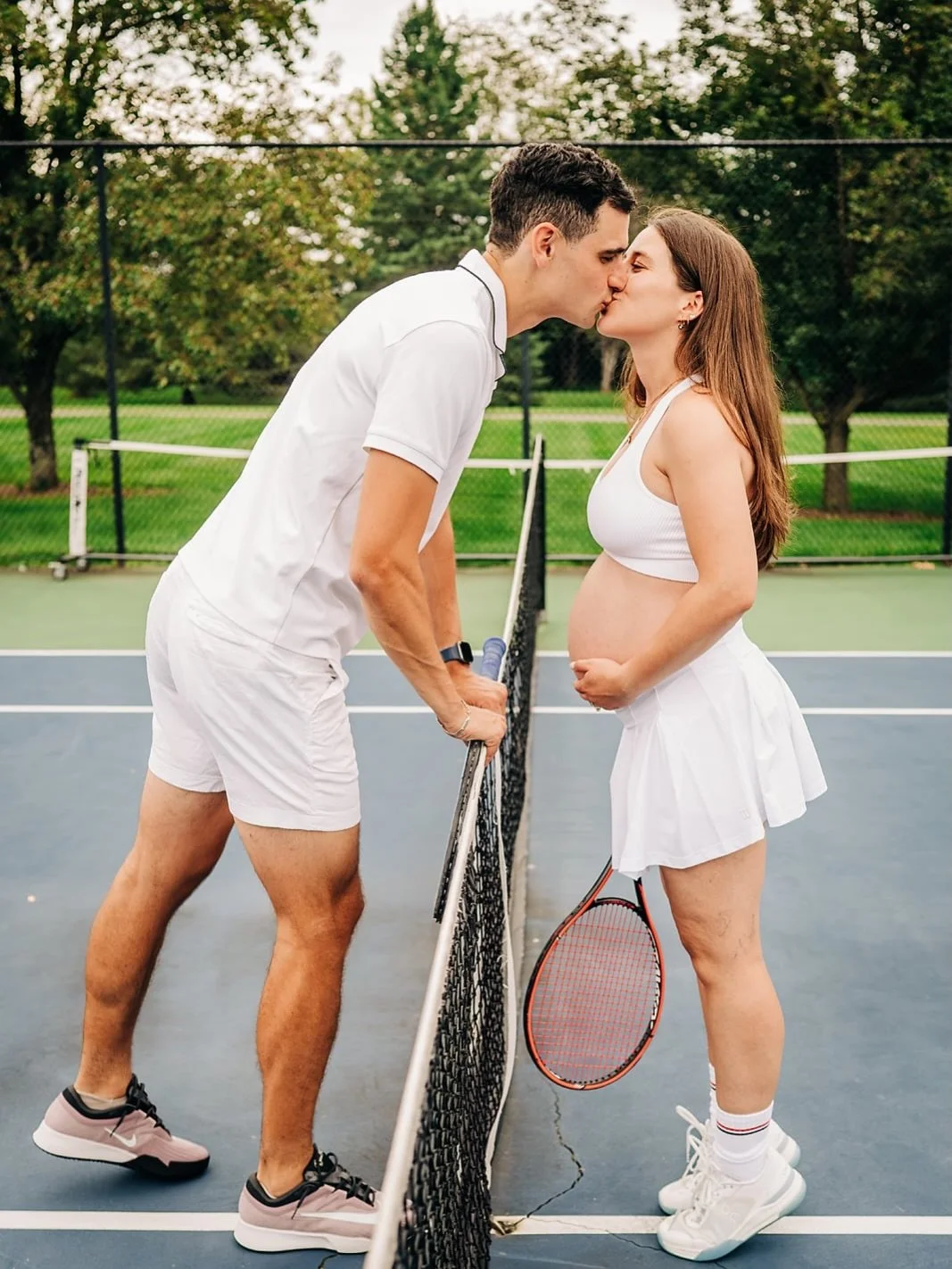 Game, set, baby 🎾🩷 She&rsquo;s already their cutest doubles partner