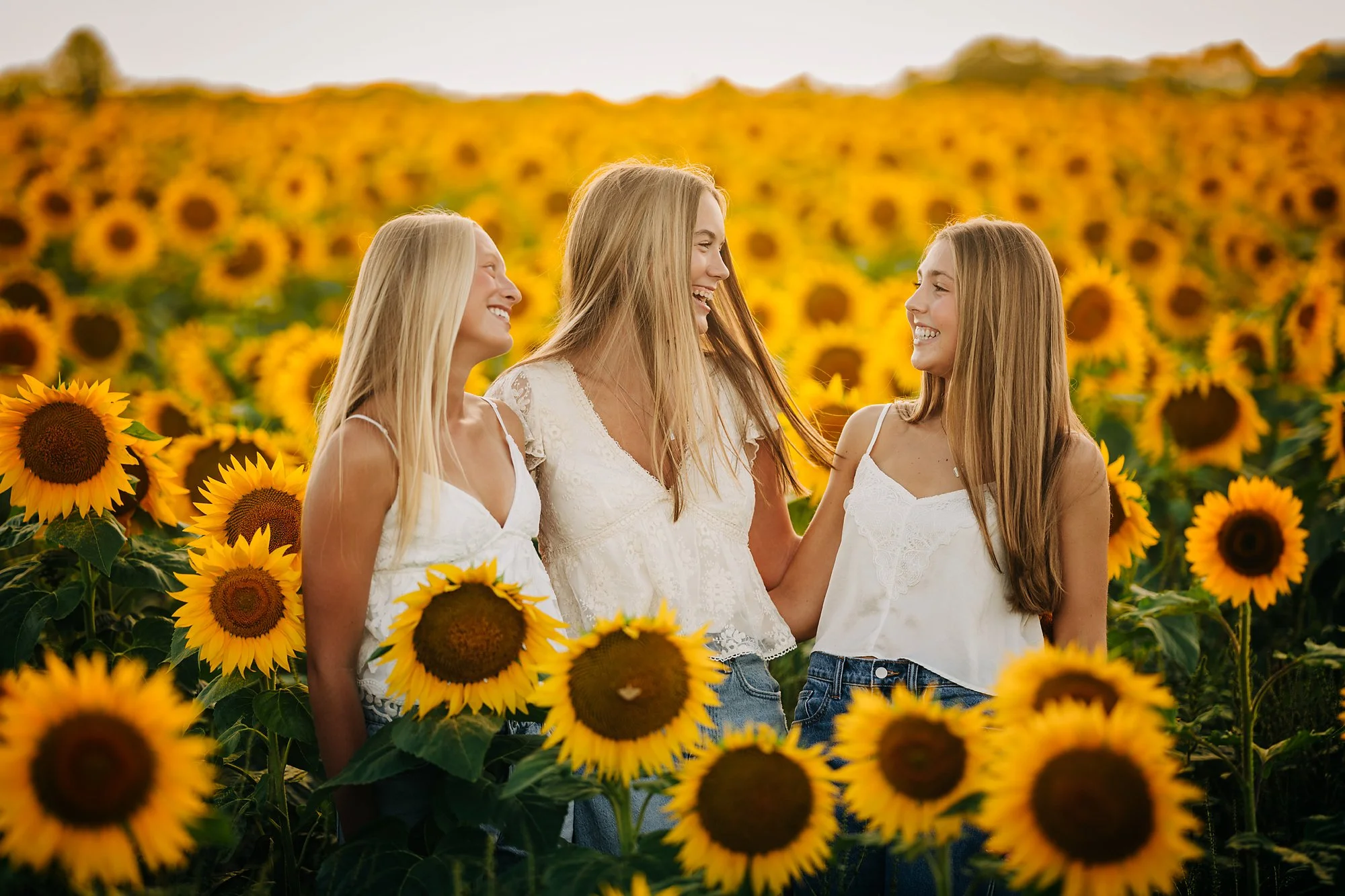Sunflower Senior Photos with Friends | Lehigh Valley Senior Photographer