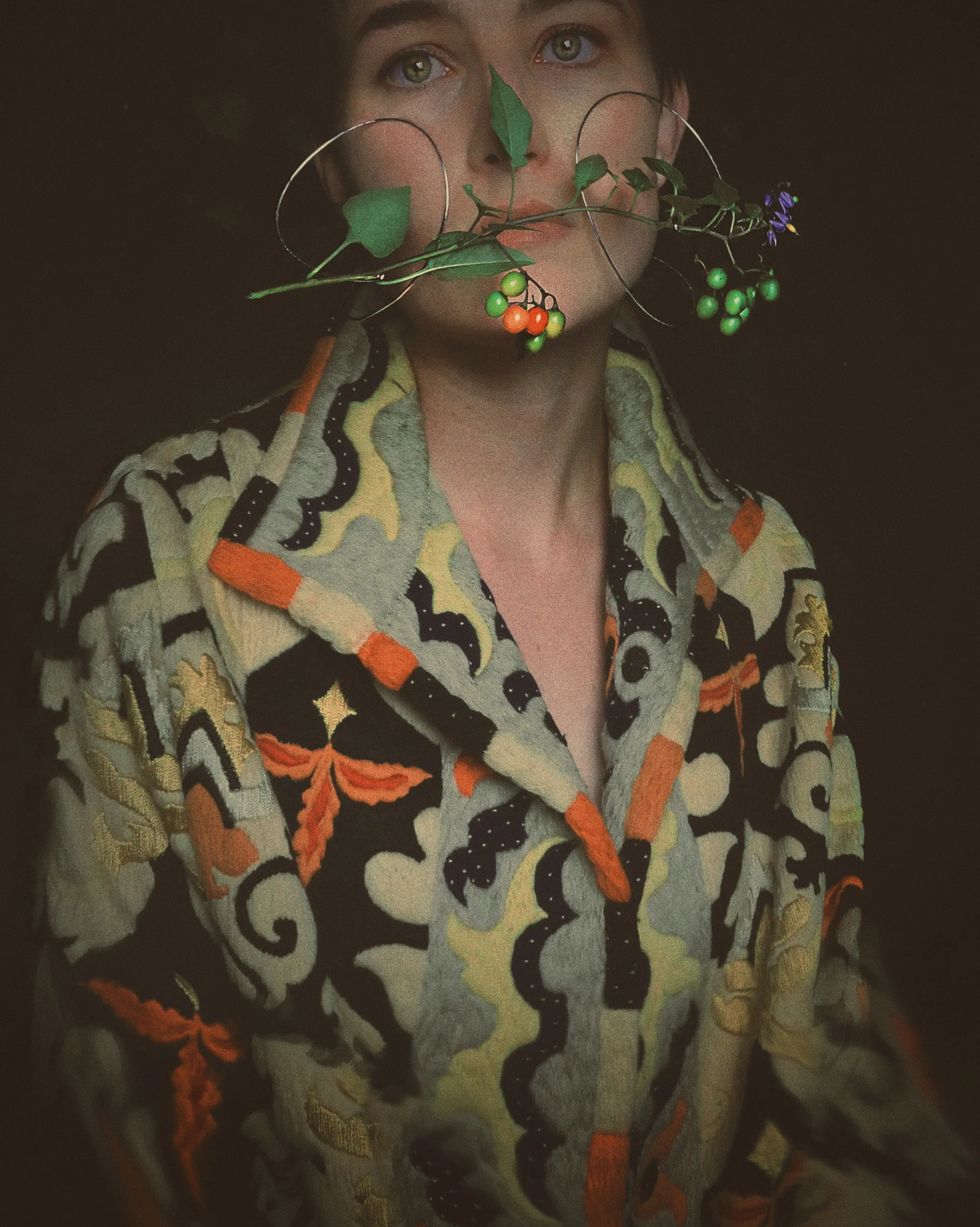 Above is a piece of spiritual jewelry I made out of aluminum wire, meant to hold a bough of nightshade inches from ones' face. This plant is devastatingly beautiful but invasive and poisonous; deep green with purple flowers that turn into multi-colored berries. I am wearing it like this because I feel that we as a society are too detached from our mortality, and the truth therein. Death and the truth are common denominators - one seeks us all and the other we must seek, actively, and constantly, because it is not static. Mortality is a strong unifier and catalyst I've found, and the upside of grief is that sometimes it can be a deep and mysterious motivator, and that it can gift us with profound appreciation for our loved ones and our own existence. I'm not saying that it's not terrifying or not hard or not sad. I've been in a weird vortex of grieving pretty privately for years. I'm saying that no one is ever, ever alone in this regard. So much of death is a shared experience. And that death is there for a reason, both literally and figuratively. Death is truth, and truth brings death to illusion and often, ego. The shared experience of literal death brings empathy, and so often empathy is the revealer of truth. . .... So, I wear this bough of poisonous nightshade when it is time to stop seeking comfort, when it's time to face death and remember: that which is not love is fear, but even in fear there is an opportunity for empathy, which is fear's alchemy to become love once again. . LYRICS All the time that you thought it could wait the thing that you love was escapin’ right out the back gate And all the time that you thought you just waste You’re actually building a throne for the thing that you hate A-a-a-a-ll the things you thought I wasn’t capable of A-a-a-all the things I thought I wasn’t capable of. . Sidenote : I have been inspired and turned onto the notion of a “death doula” by my friend and fellow artist, Emily Cross (see: Cross Record / LOMA ) (who happens to also be a visual - musician - artist - scorpio - person and co-produced Petrichor on my 7”). I am thinking that later in life, I might go down that path, to be there for and to sometimes even guide those who are nearing the end of their own life or a loved ones’. We all have our own truths to help reveal, even as they change, to the world — no one should feel lesser than for their, and mine may be as a death doula, eventually. For now it is as an artist, but frankly, the individualism of my art is bothering me, even now. Community and sustainability and inclusiion is to be valued and glorified as much as independence and beauty in its many easily seen or mainstream forms. Anyway, just thinking out loud here. Love you. Wanna be better all the time, what ever that may mean. Let’s do our best to not be afraid.