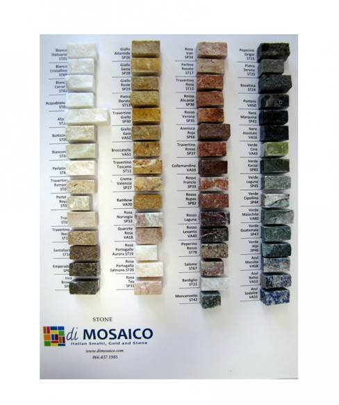 diMosaico Stone Sample Board