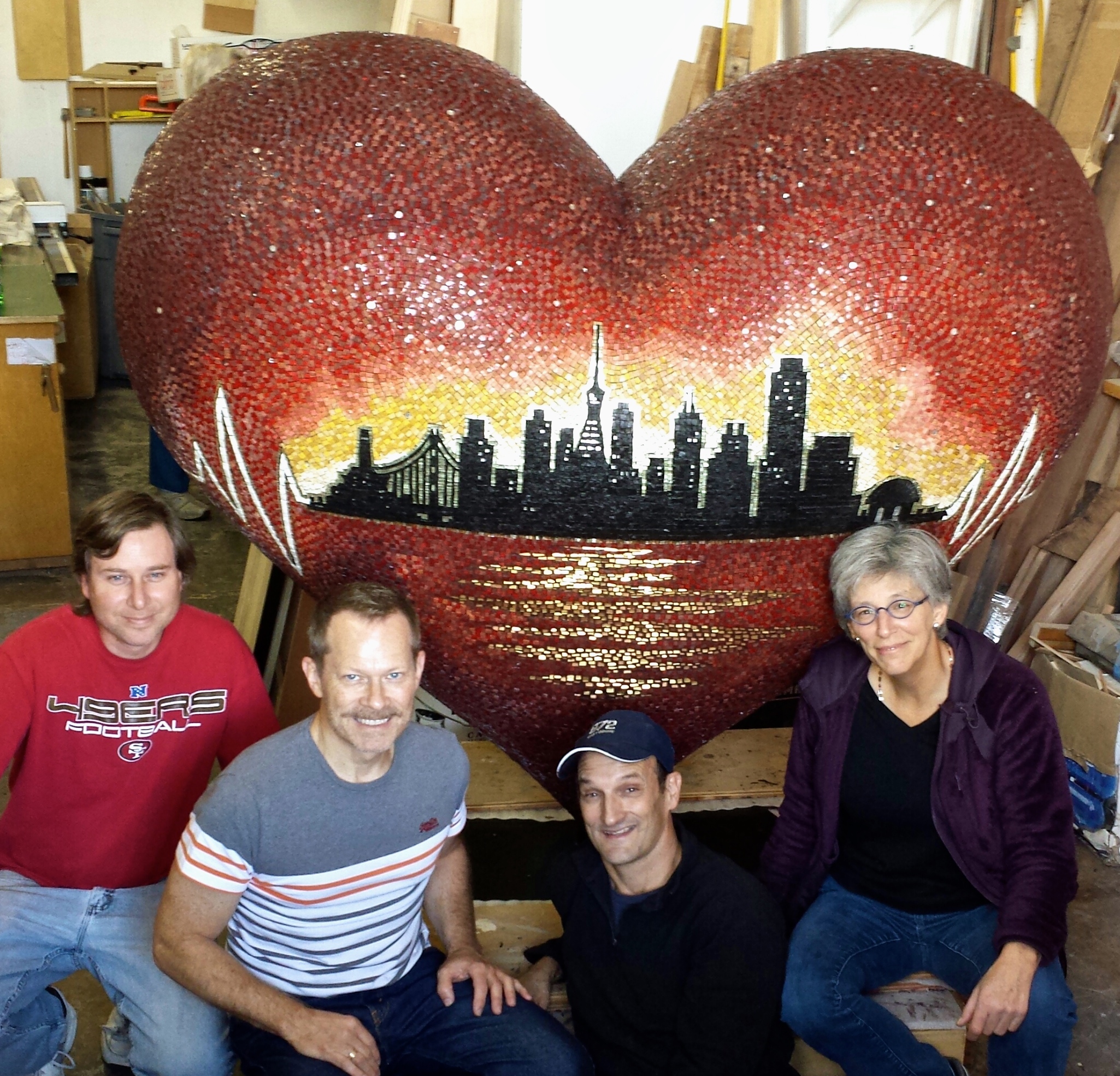 I requested to thank many people in the press release however apparently there was not the space to do so. I would like to here thank my die-hard assistants and colleagues during the final two weeks from left to right; Eric Arndorfer, James V. Henry, and Liz Williams! Also Escott Jones and my distributors diMosaico and Marc Stellon. I absolutely would not have been able to achieve this without their generous support, assistance and encouragement! Michael J. Kruzich
