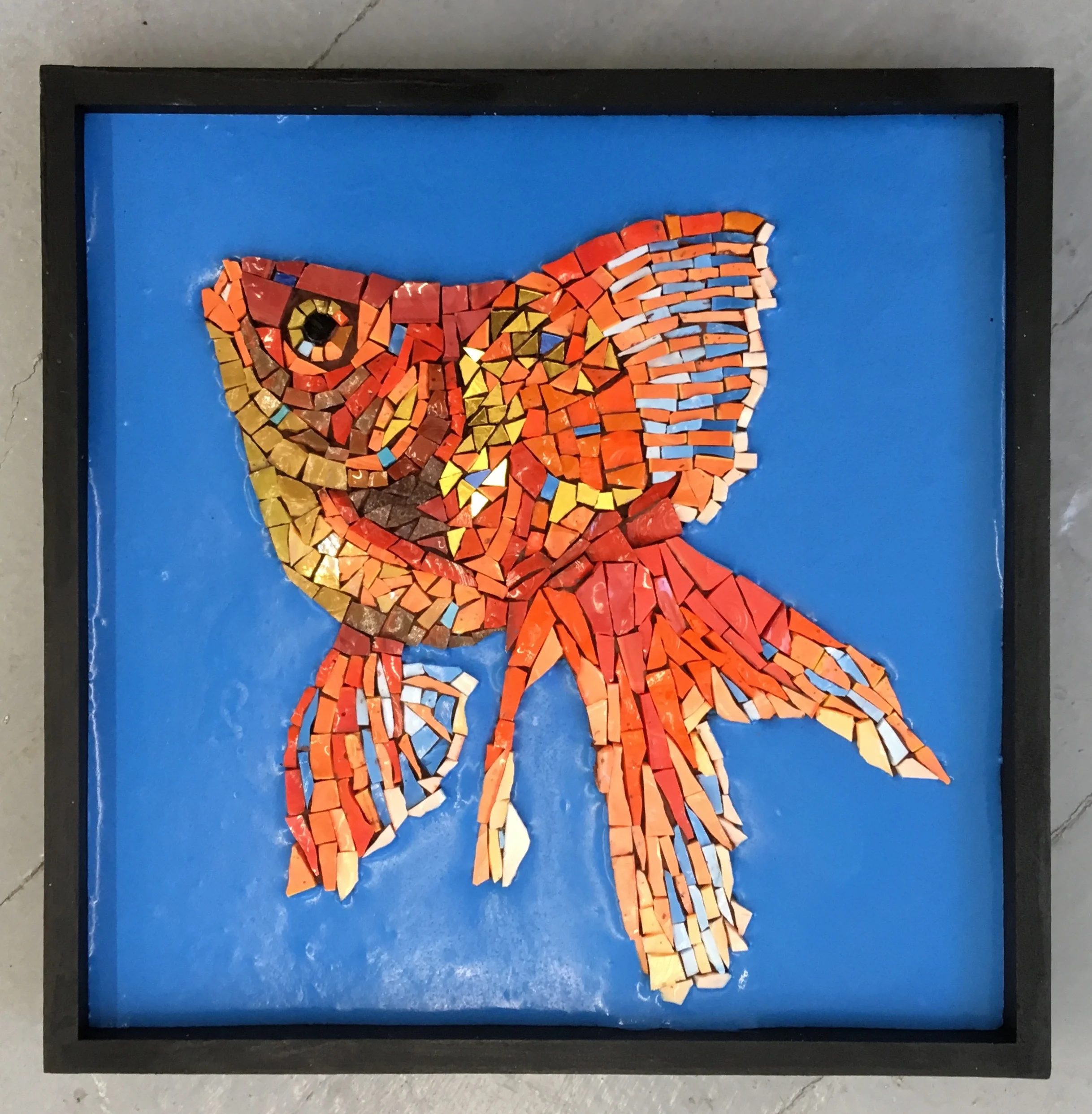 2019, 8”x8”, Smalti and gold
