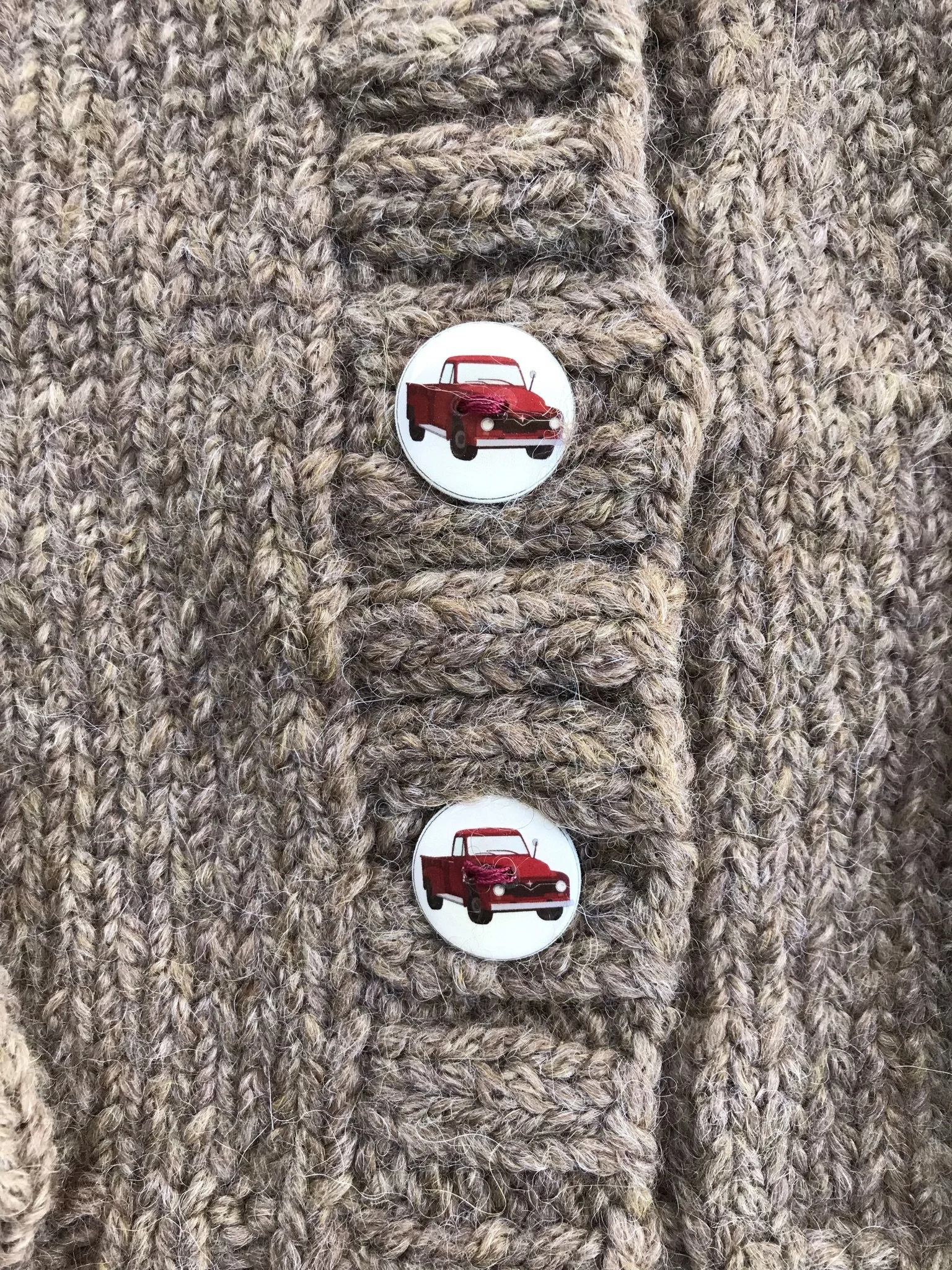 vintage pick up truck buttons