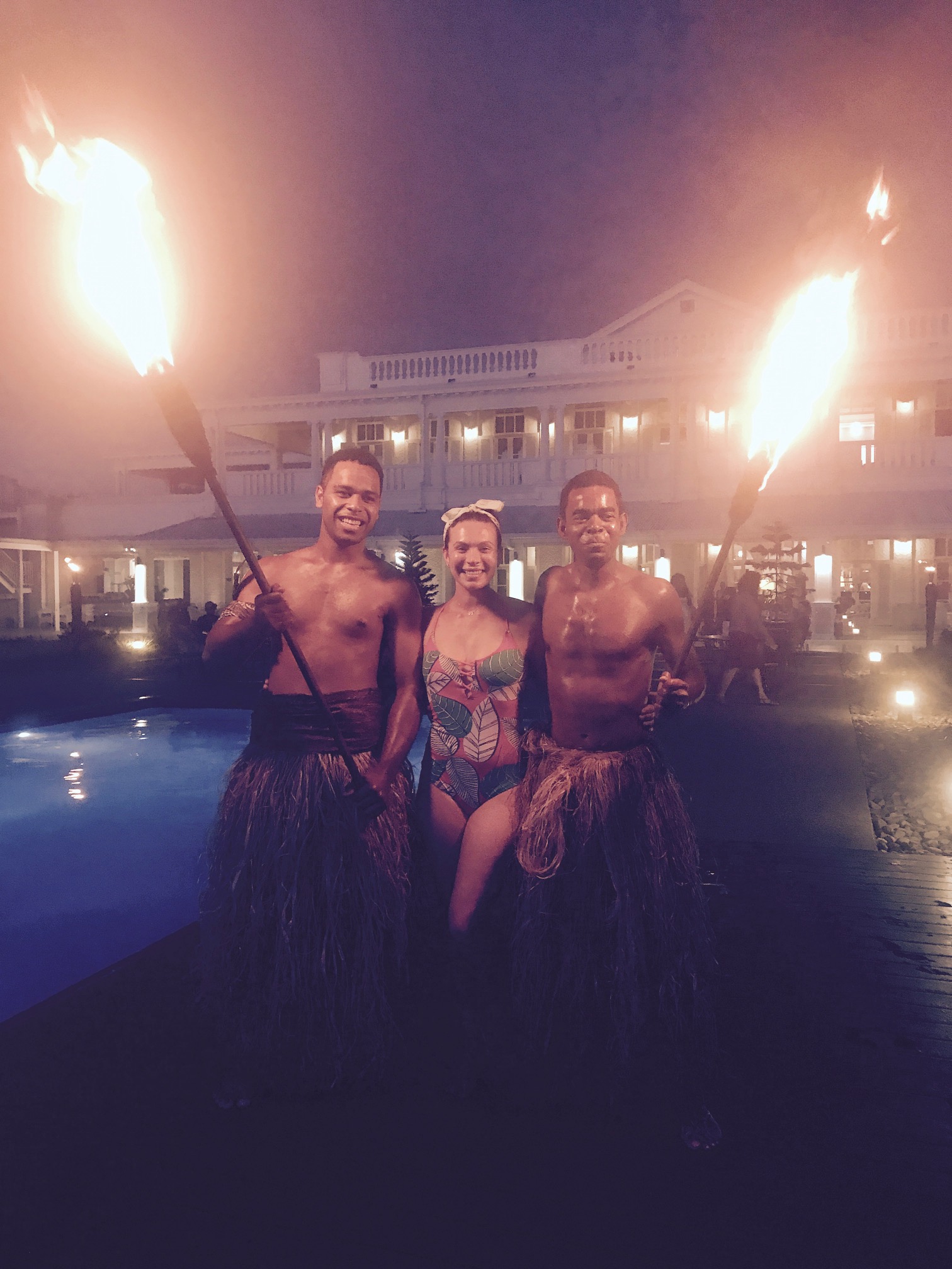 Tiki torch lighting ceremony! Goodbye Suva...