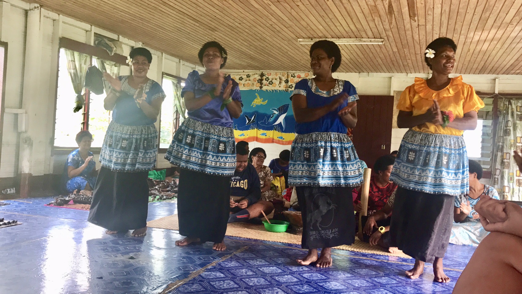 Beautiful women of the village presenting us with song and dance. 