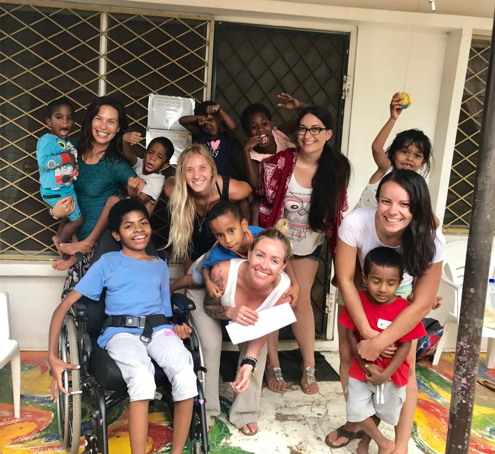This photo was taken at Treasure Home. All of these children are considered orphans and are living here full time. They were so sweet and loved playing with us. 