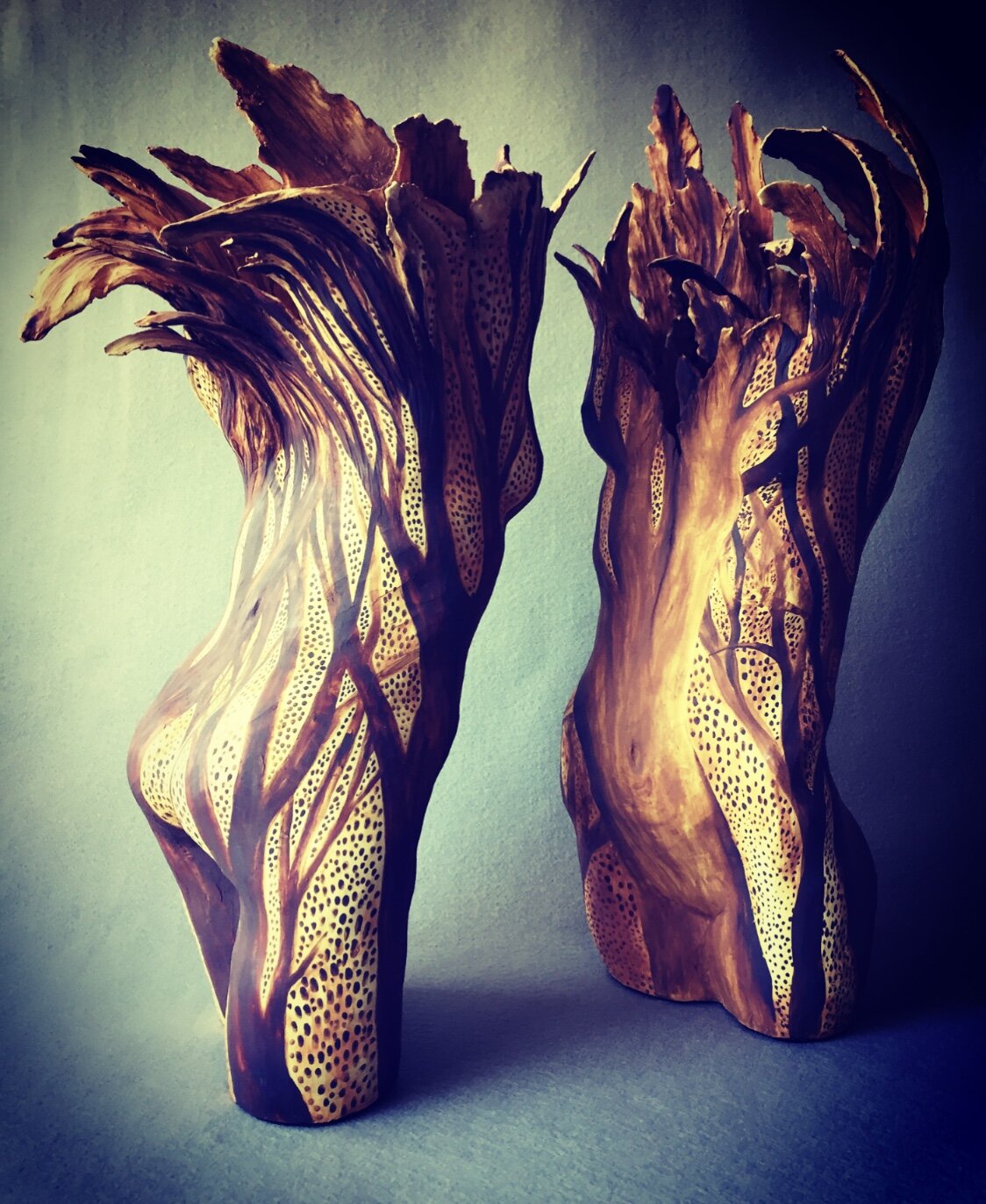 "True Nature" 2018, Figurative Trees Series, ceramic &amp; oxides (SOLD)