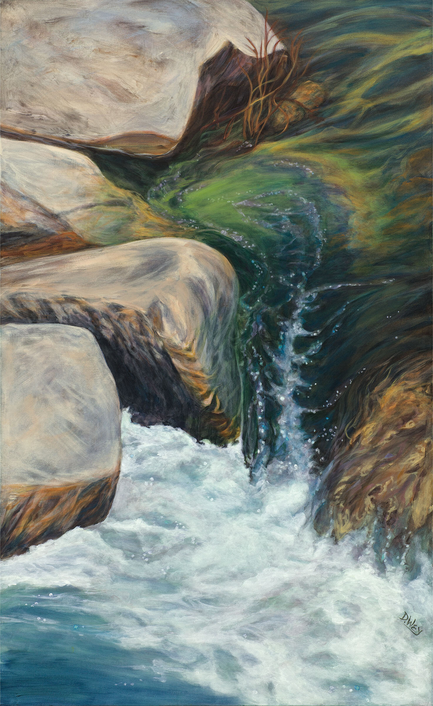 YUBA FLOWS, Acrylic, 48” X 30” $2600