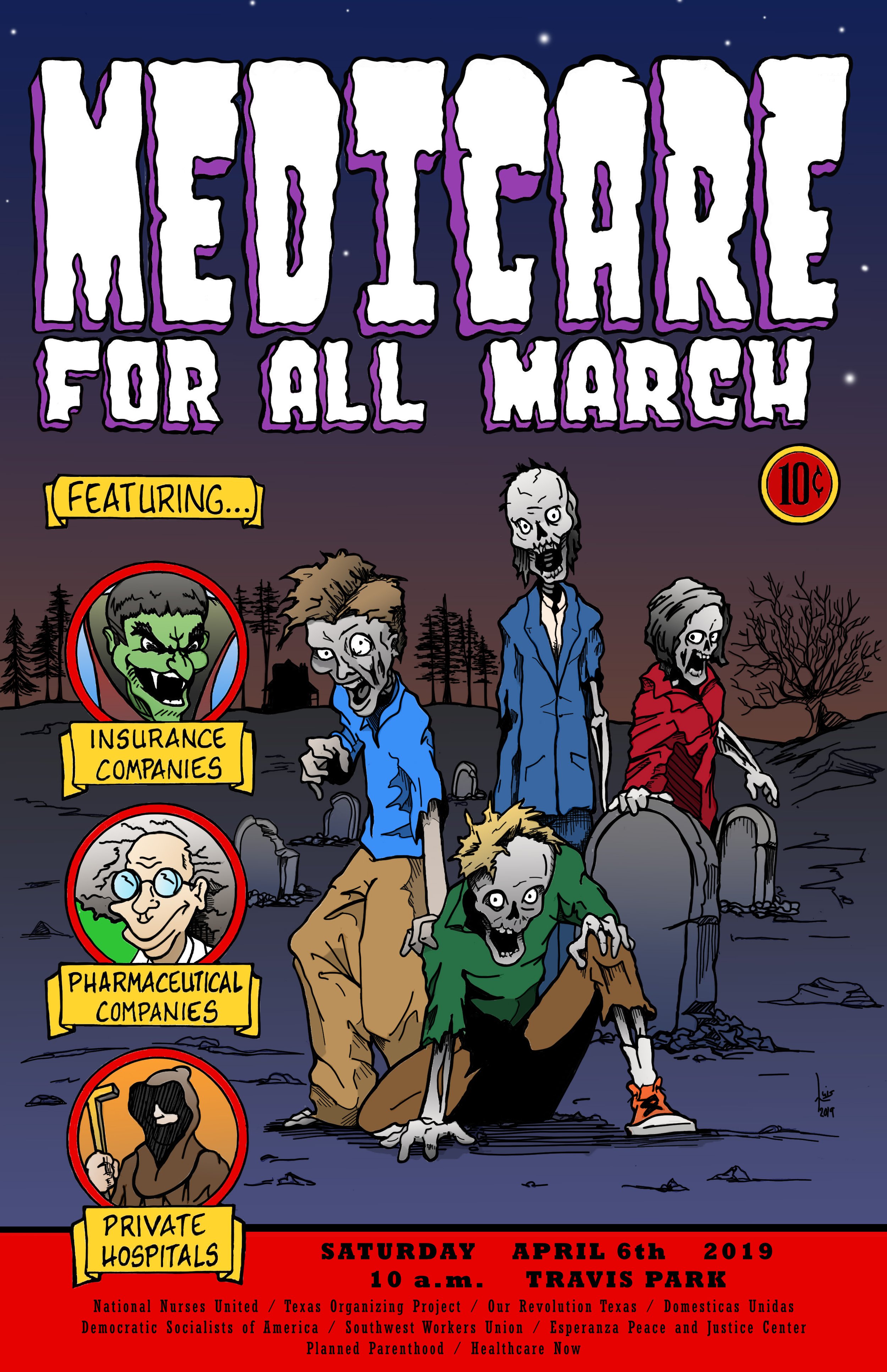 2019 Medicare for All March Promotional Poster 