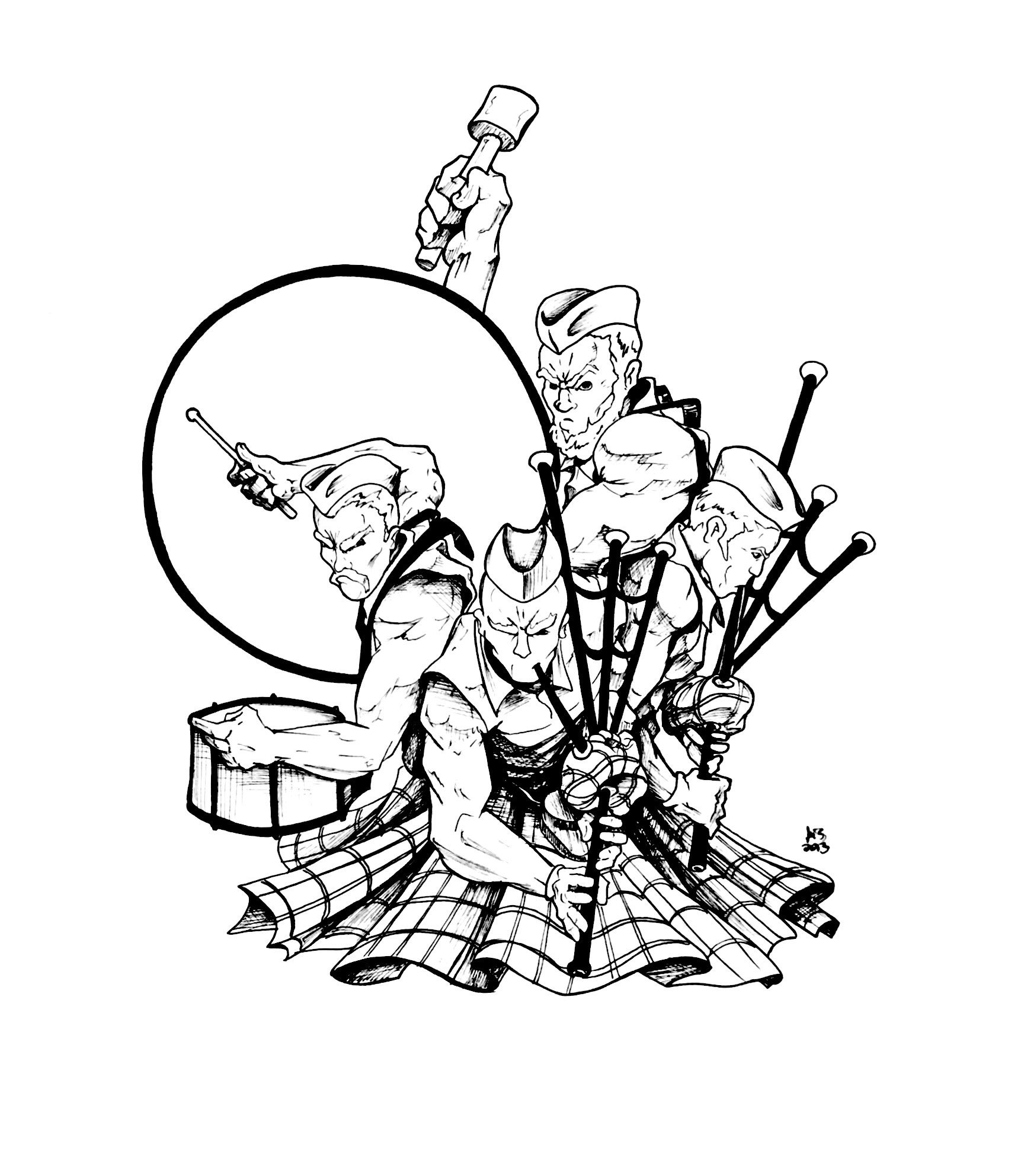 GFD Pipes & Drums Logo