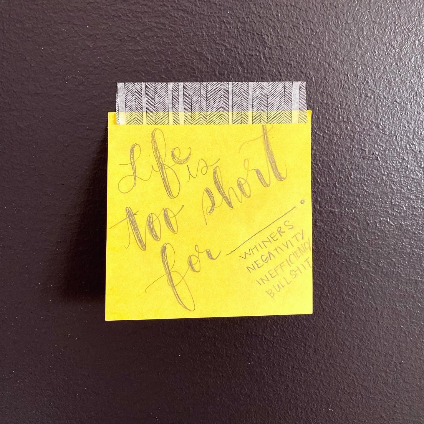 I&rsquo;ve kept this post-it up for the past decade to remind me when it&rsquo;s time to walk away from a situation, people, a workplace that&rsquo;s not working anymore. 

This time, the thing to walk away from is from within. Going through burnout 