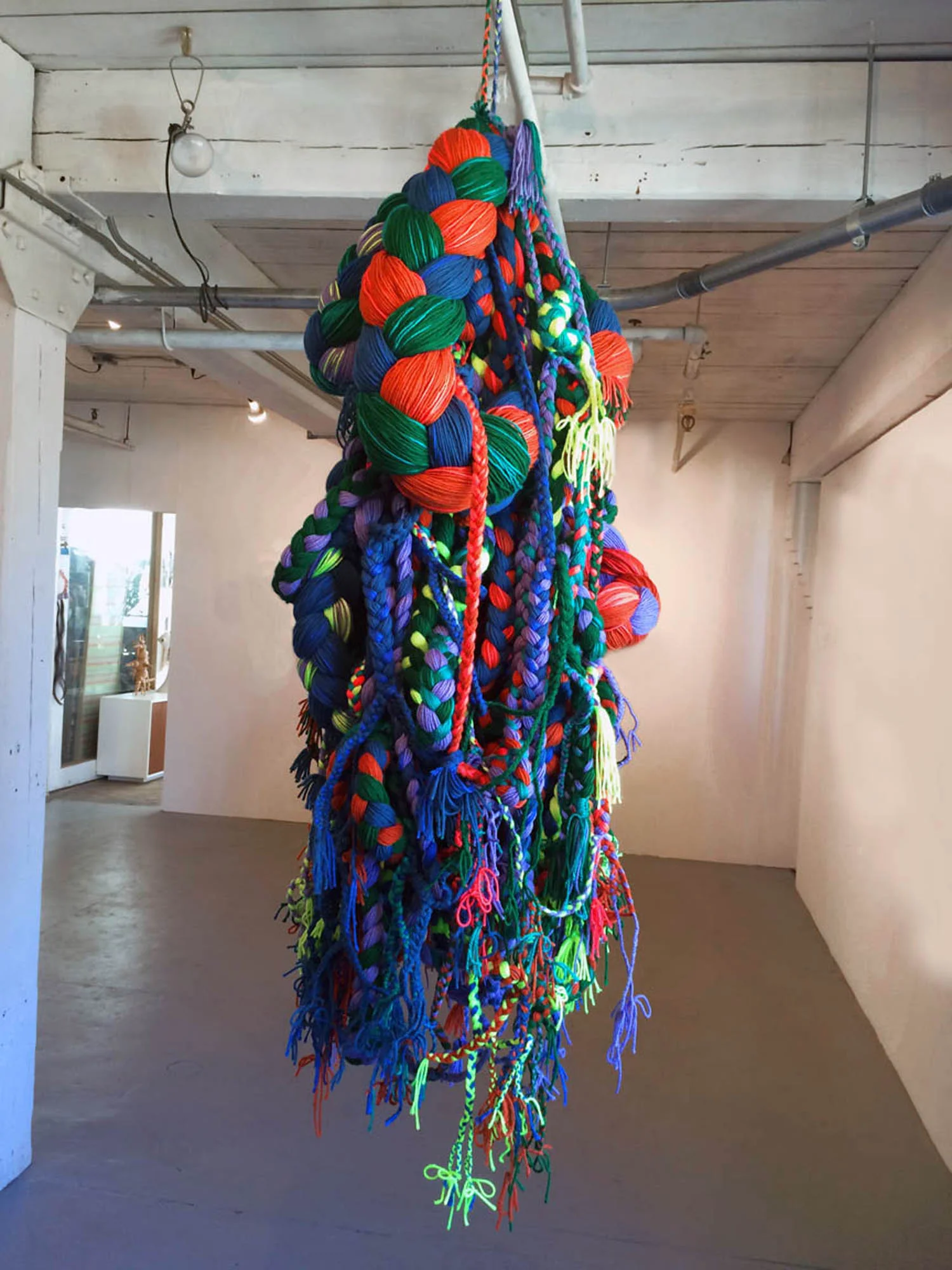 Diffuser, ​2014, Yarn, 2.5' x 2' x 5'