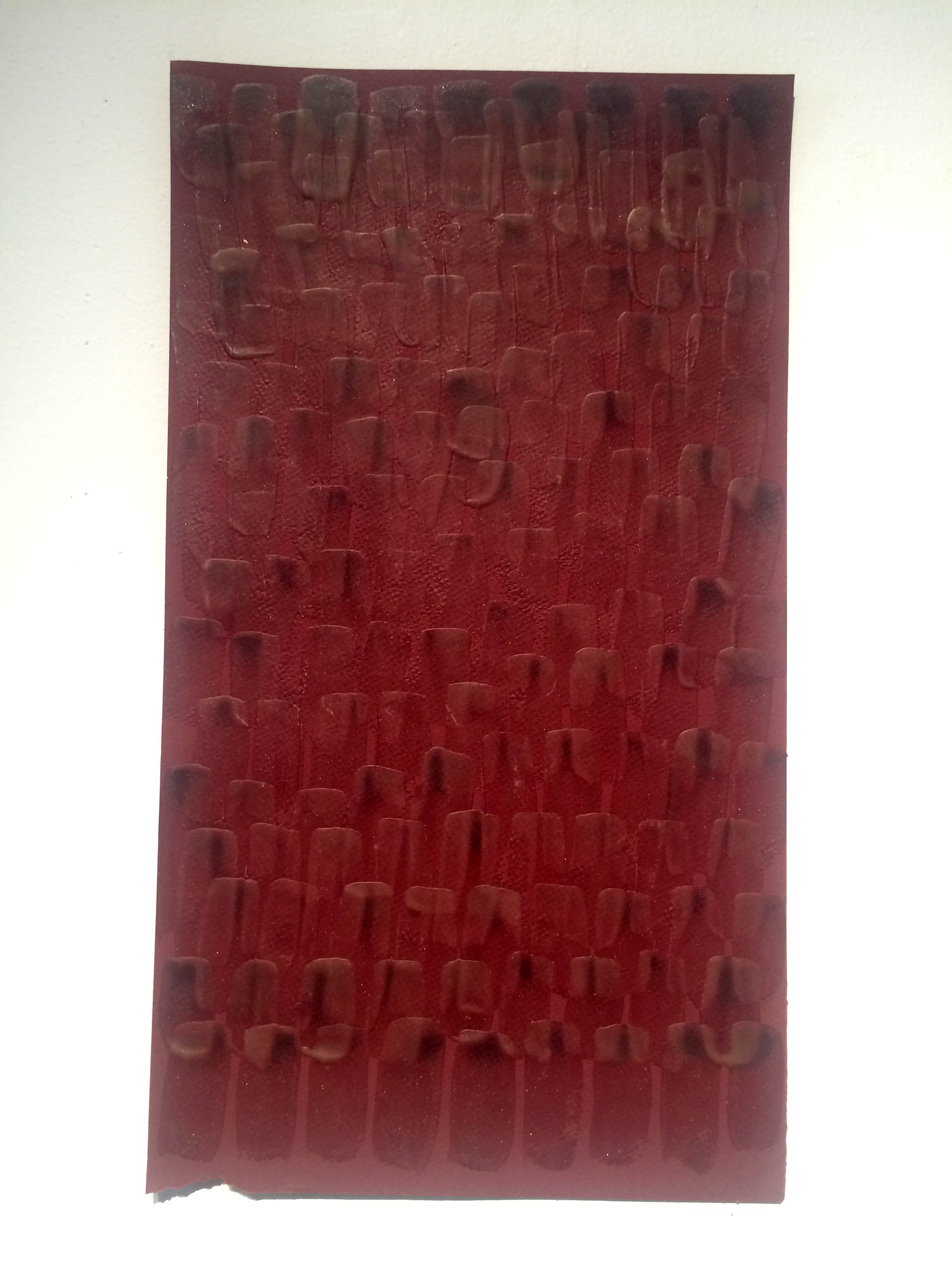 Untitled (Brick), 2014, Encaustic on colored paper, ​12" x 16"