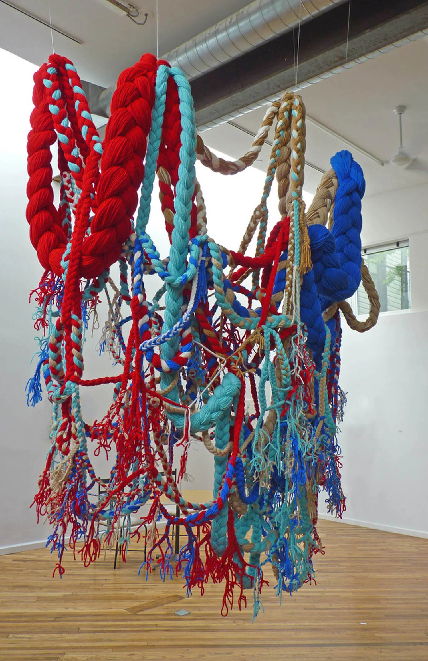 Historical Nostalgia, 2012, Acrylic yarn, 6' x 7' x 8' (Installation)