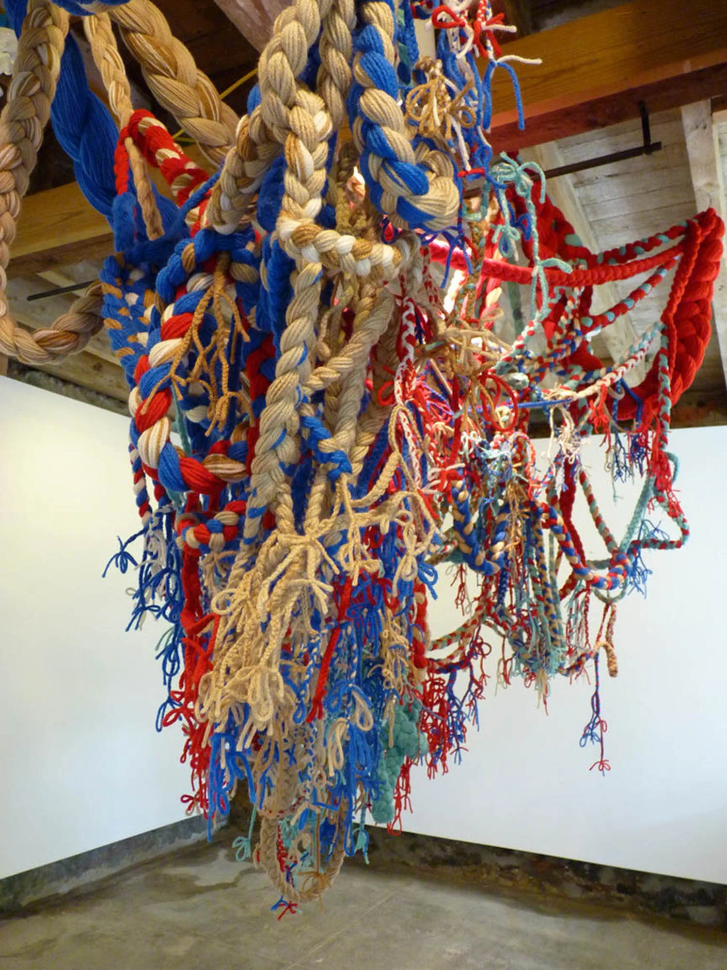 Historical Nostalgia, 2012, Acrylic yarn, 6' x 7' x 8' (Installation)
