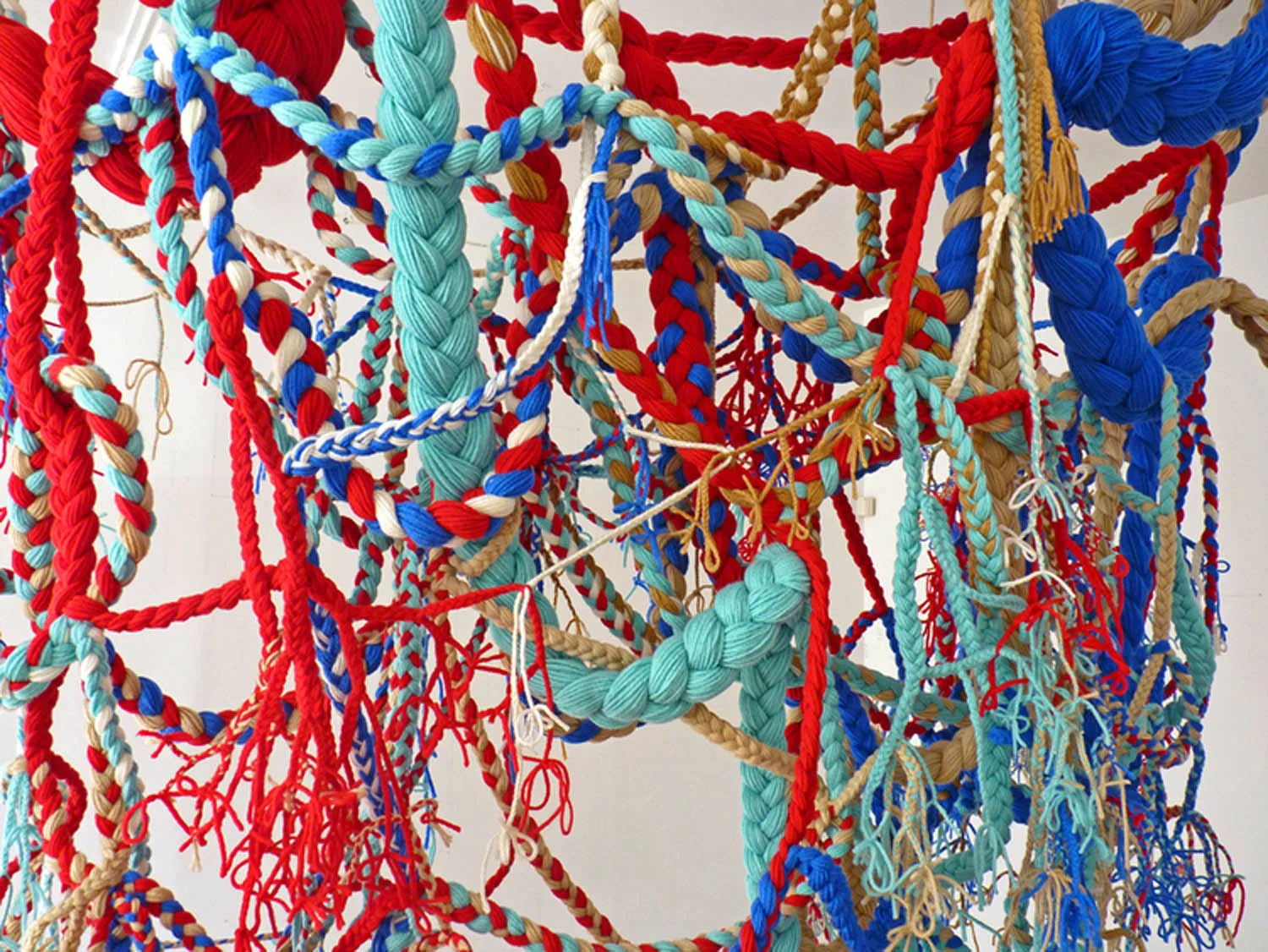 Historical Nostalgia, 2012, Acrylic yarn, 6' x 7' x 8' (Detail)