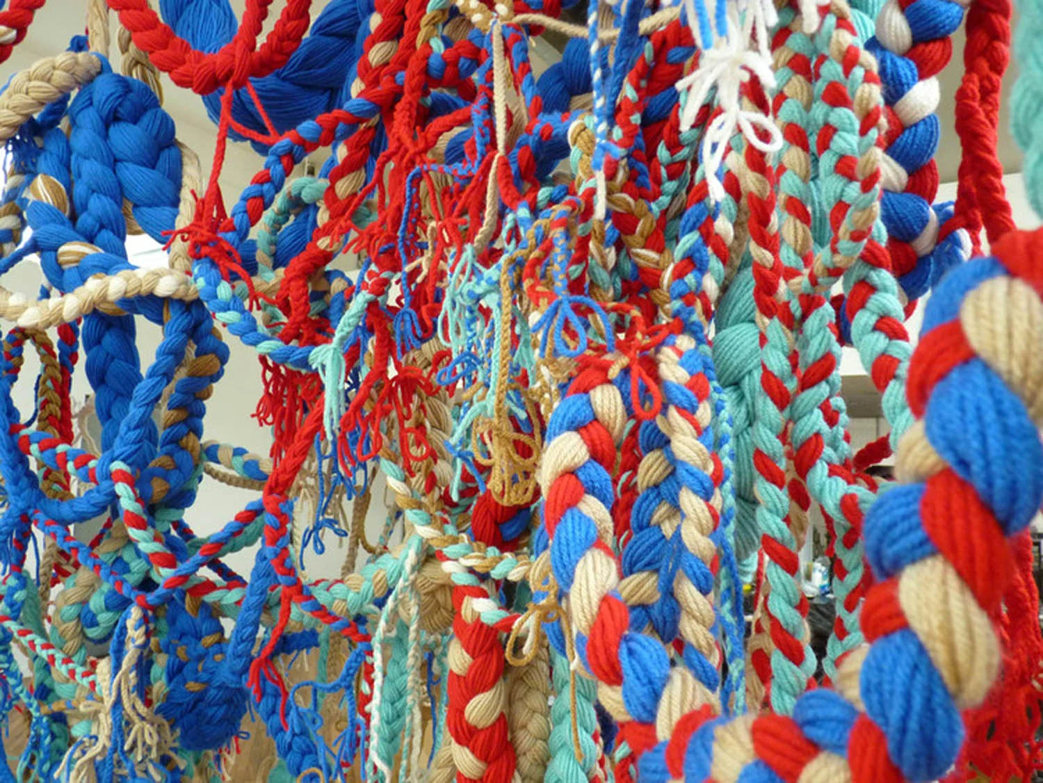 Historical Nostalgia, 2012, Acrylic yarn, 6' x 7' x 8' (Detail)