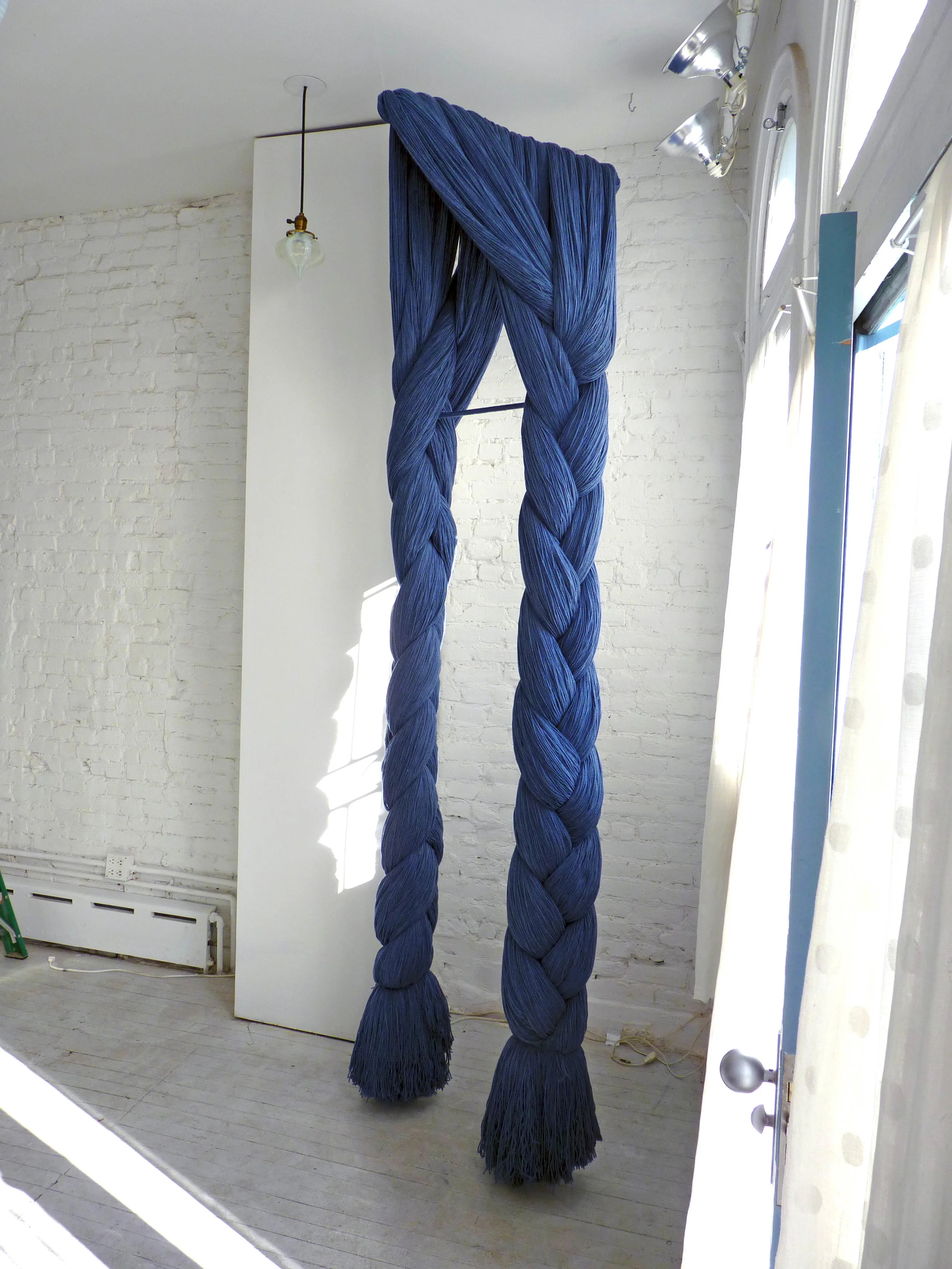 Laura, 2005-11, Acrylic Yarn, hardware, 3 x 4 x 9 feet