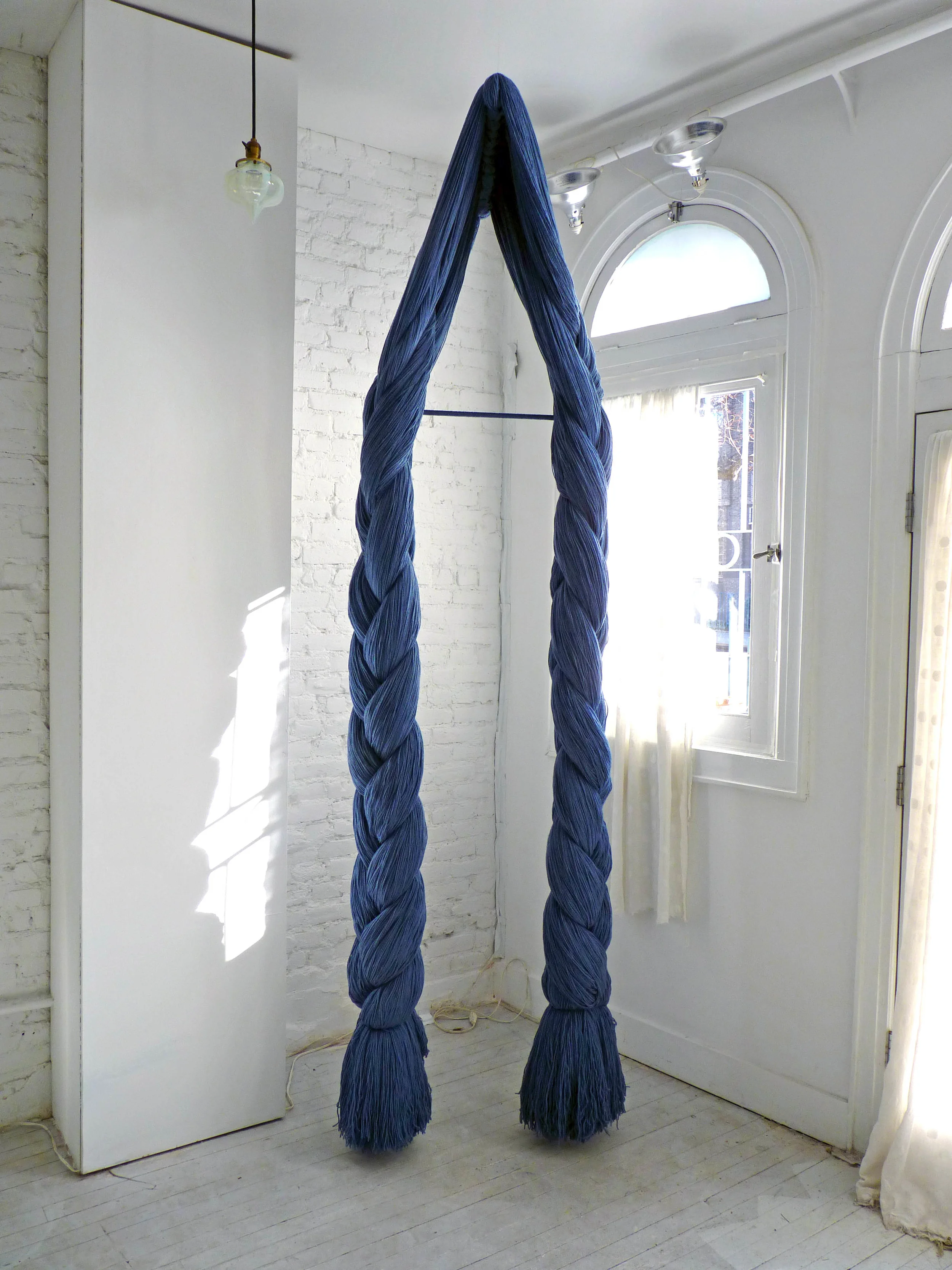 Laura, 2005-11, Acrylic Yarn, hardware, 3 x 4 x 9 feet