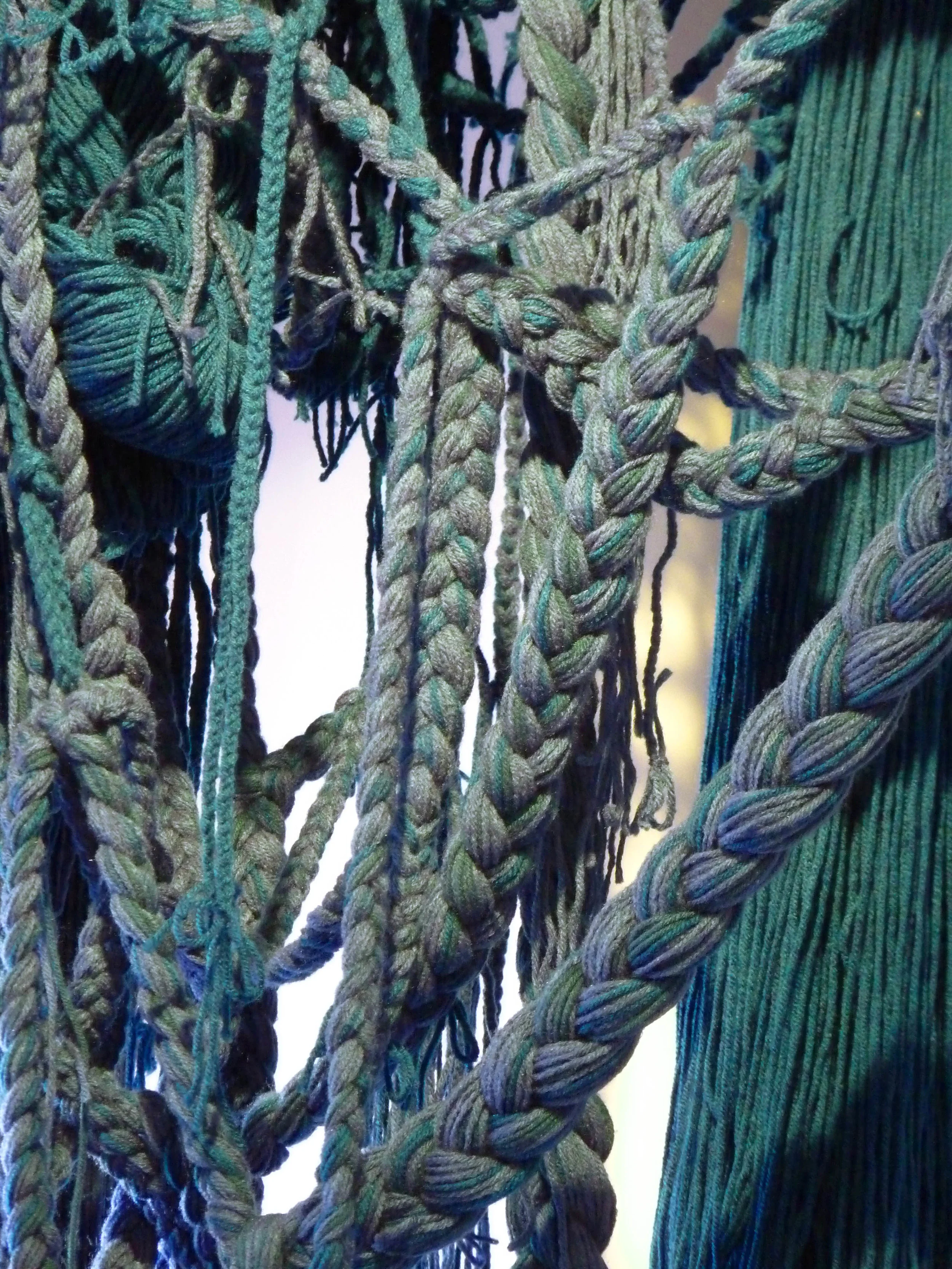 The Falls, 2010, Acrylic yarn, ​5' x 3' x 9' (Detail)