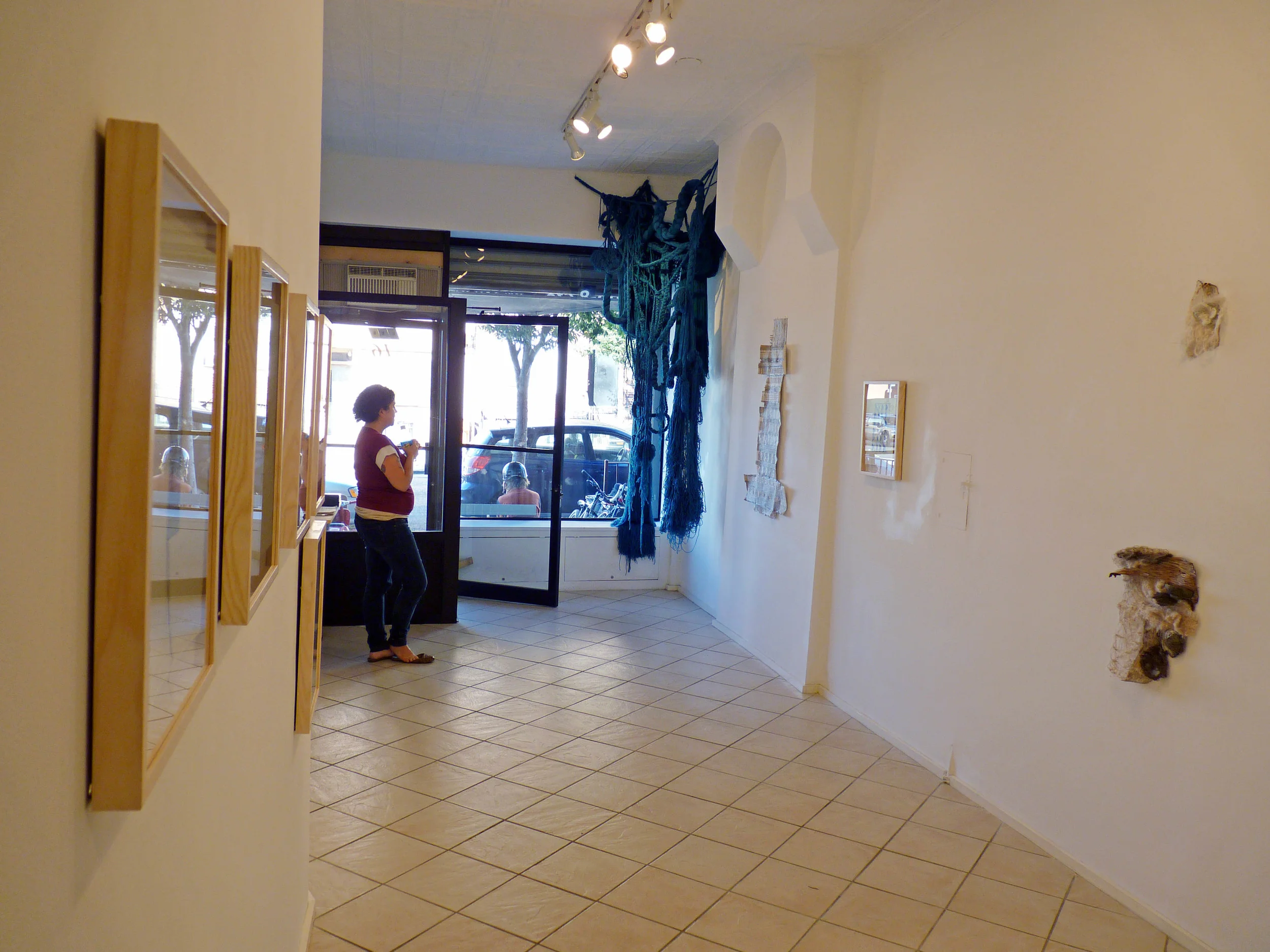 The Falls, 2010, Acrylic yarn, ​5' x 3' x 9' (Installation view)