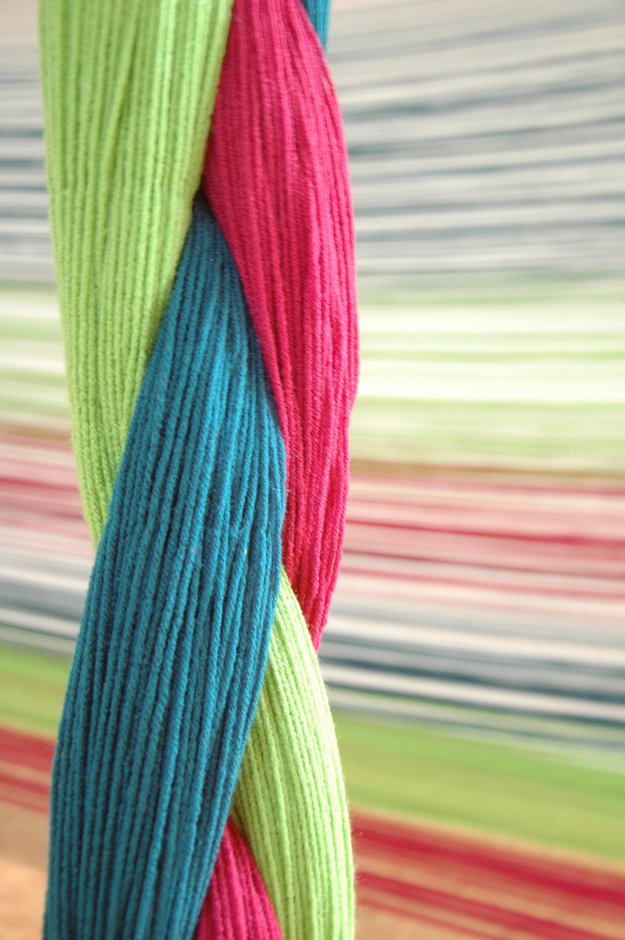 A Work in Progress: TRIM (Installation at Usdan Gallery, Bennington College), 2010, Acrylic yarn, 14' x 40' x 80' (Detail)