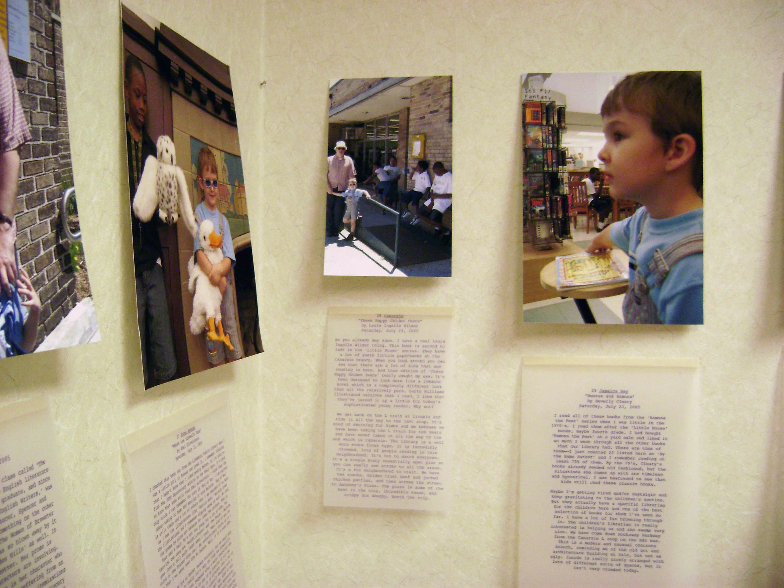 bioGRAPHY, 2007, Ink jet on matte photo paper and vellum, 60 photos and 60 pieces of writing (Dimensions variable installed at Grassmacks Gallery Minnesota)