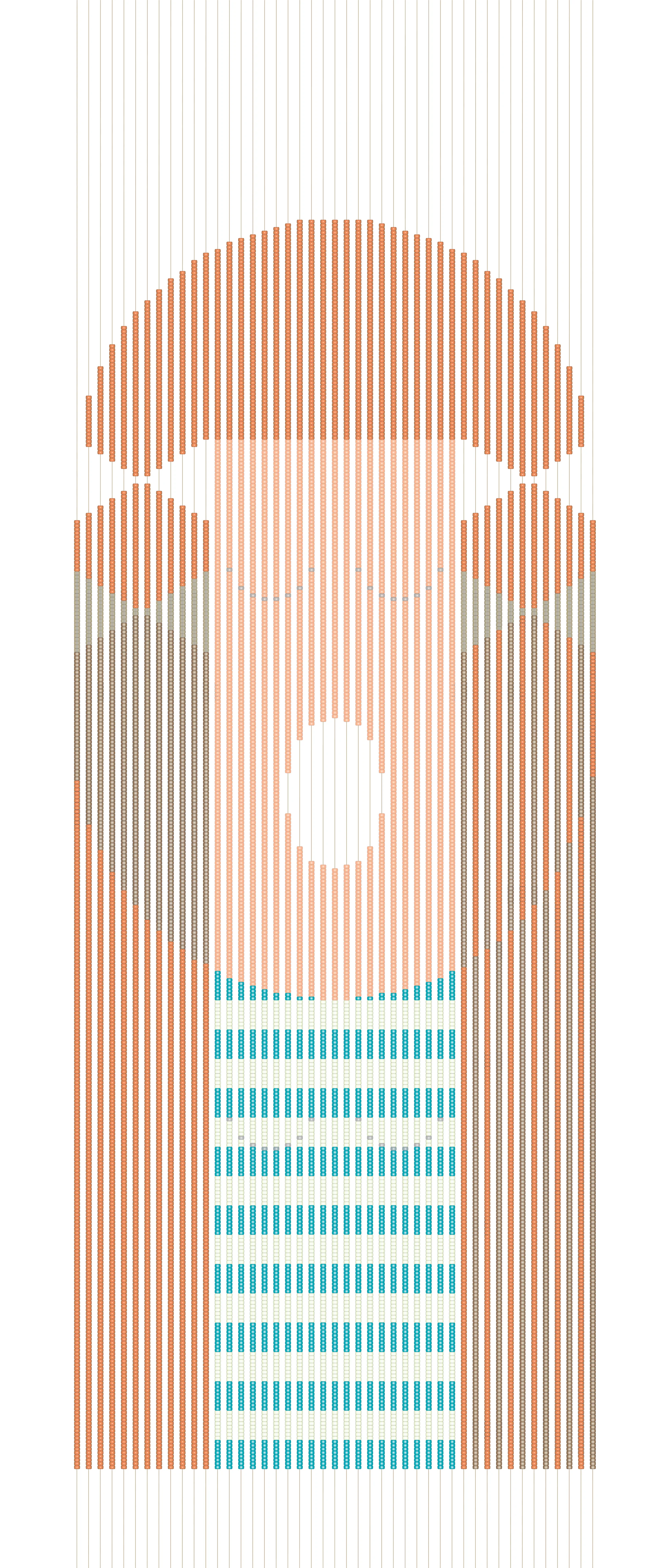 Untitled (Beaded Hairstyles 2), 2009, Digital drawing ink jet, 11 x 17"