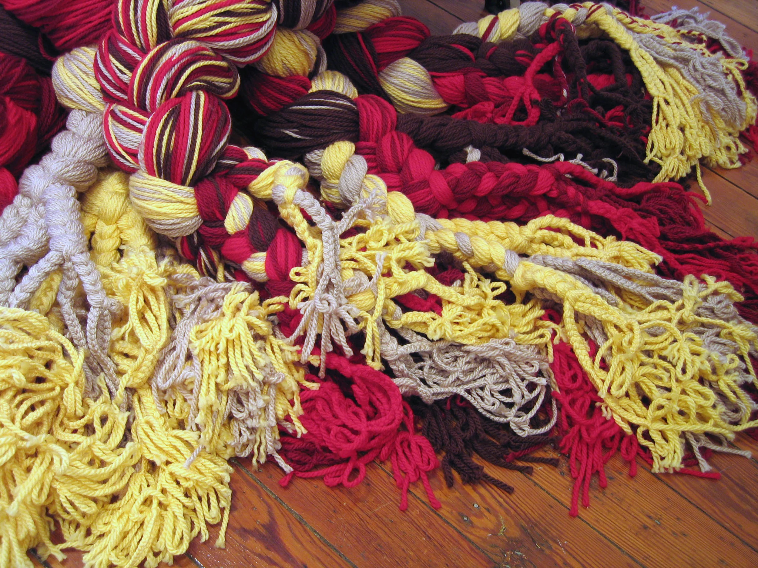 Mandelbroot Sisters, 2006, Acrylic yarn, 5' x 6' (Detail)