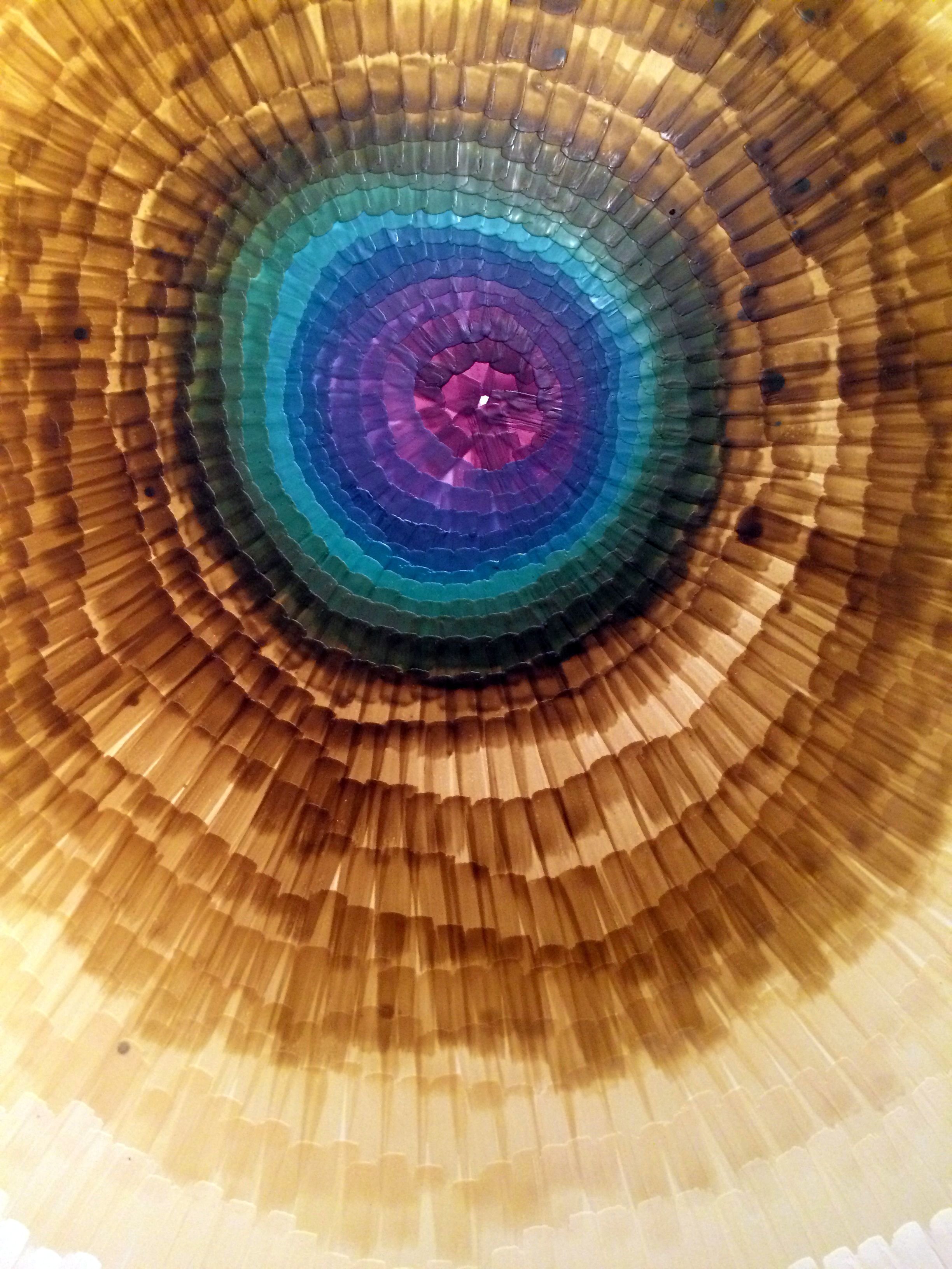 Morning Glory (Pool), detail, 2017, Encaustic and acrylic on wood panel, 36” x 80”