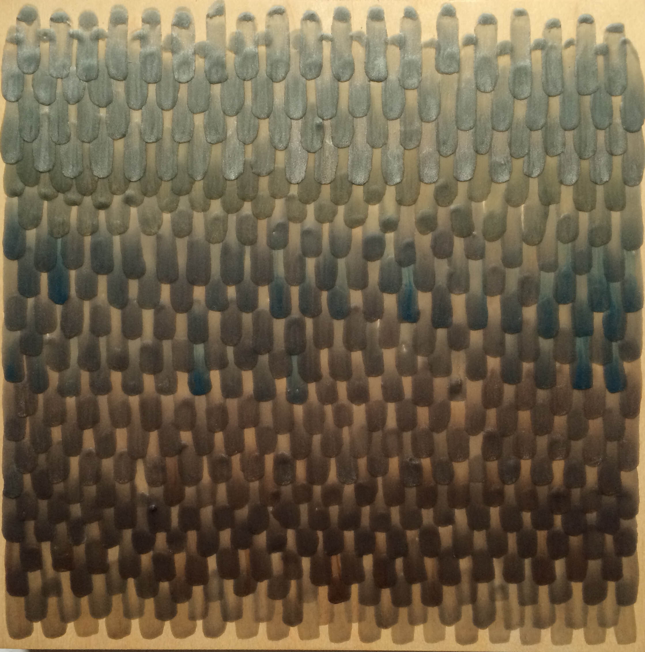 Shoo-Fly Girl, 2017, Encaustic on wood panel, 10” x 10”, Inspired by the 1963 book from the American Regional Series written and illustrated by Lois Lenski.