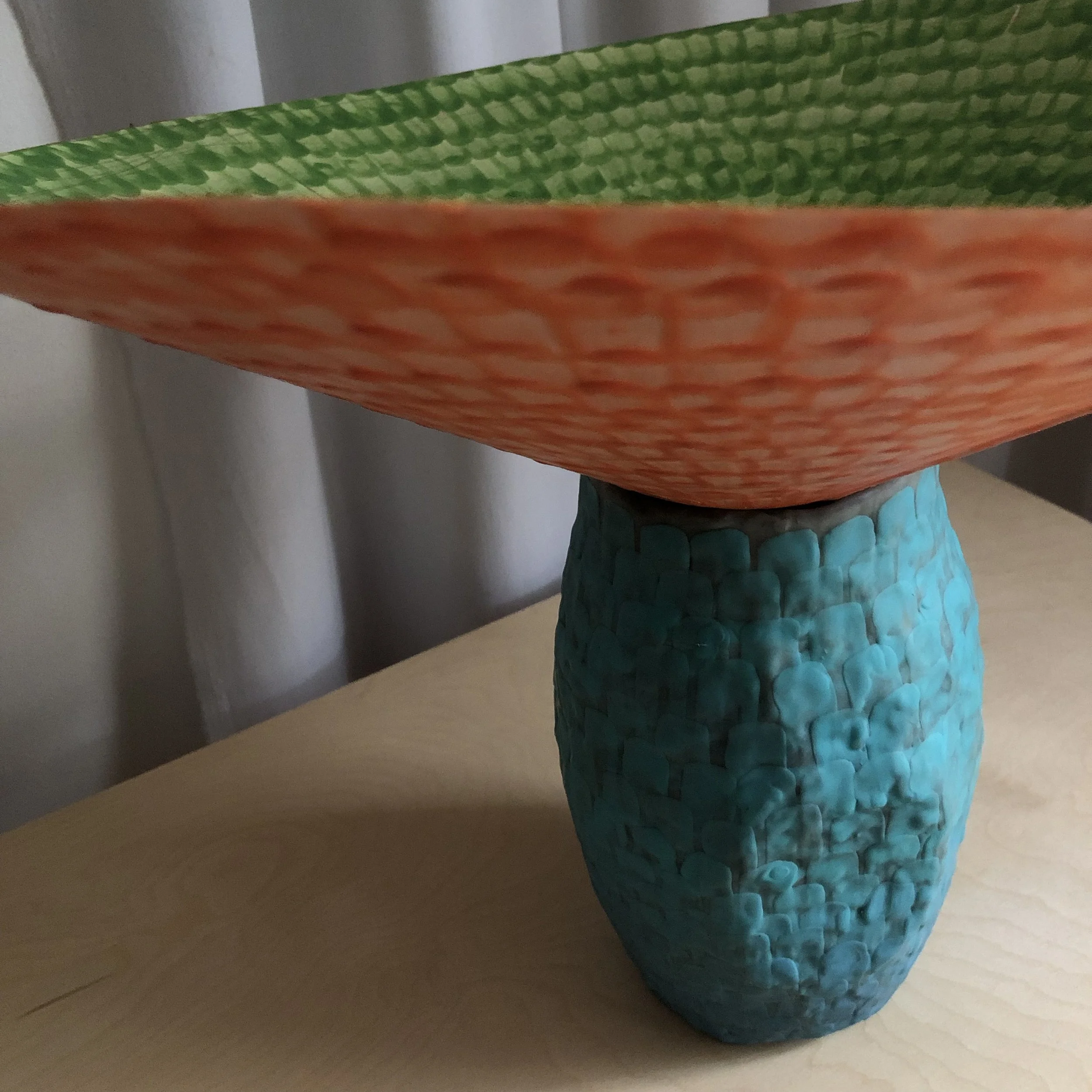 Half Bath,  2020, Encaustic on mixed media (paper, plasticine, and found object) ,16” x 18” x 20”