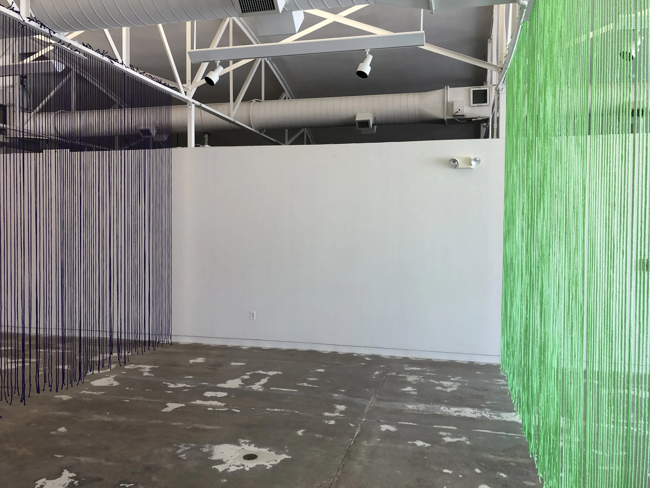 To The Choir, 2021, macrame cord—installation—Salina Art Center, KS, dimensions variable.