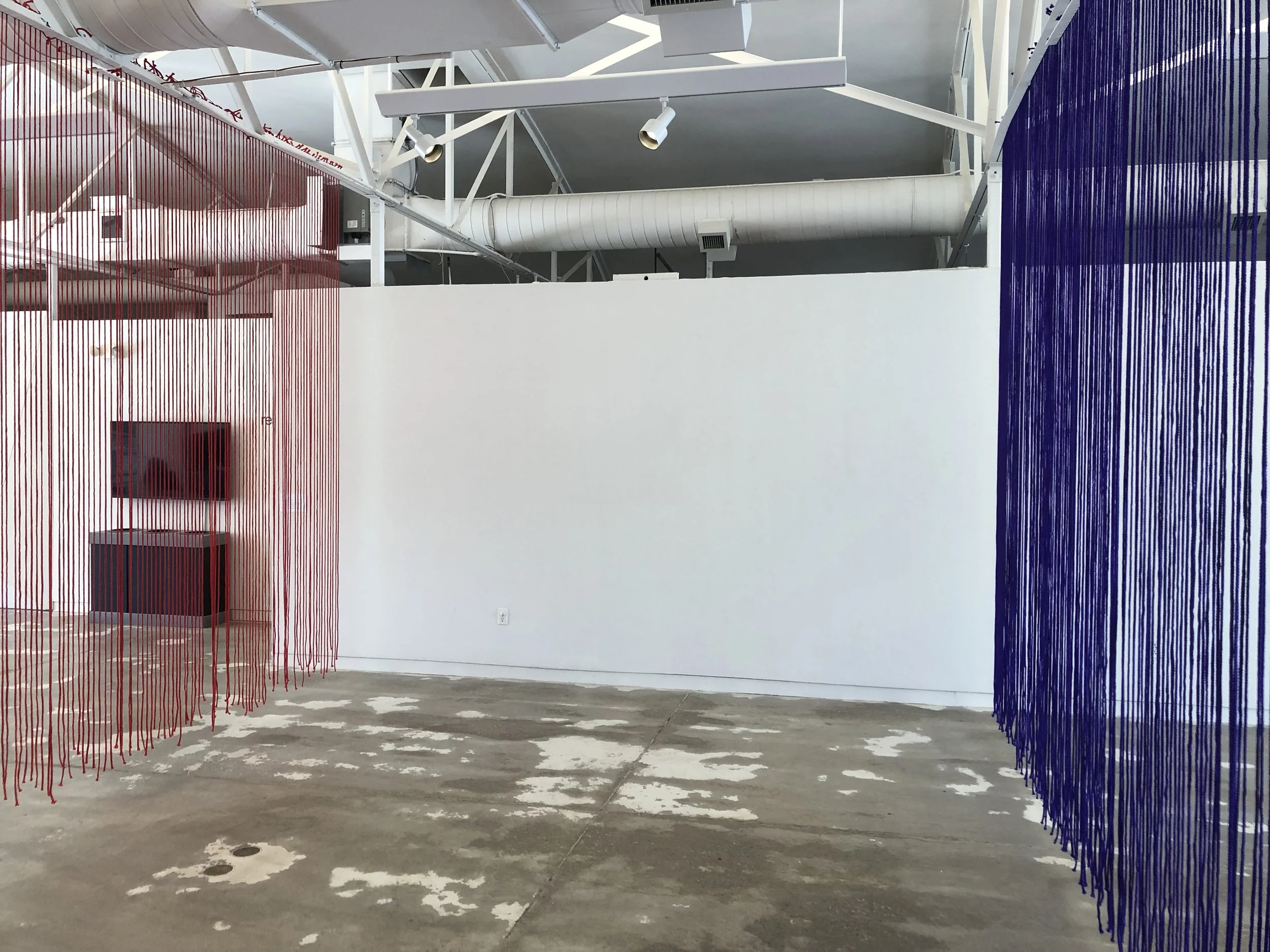 To The Choir, 2021, macrame cord—installation—Salina Art Center, KS, dimensions variable.