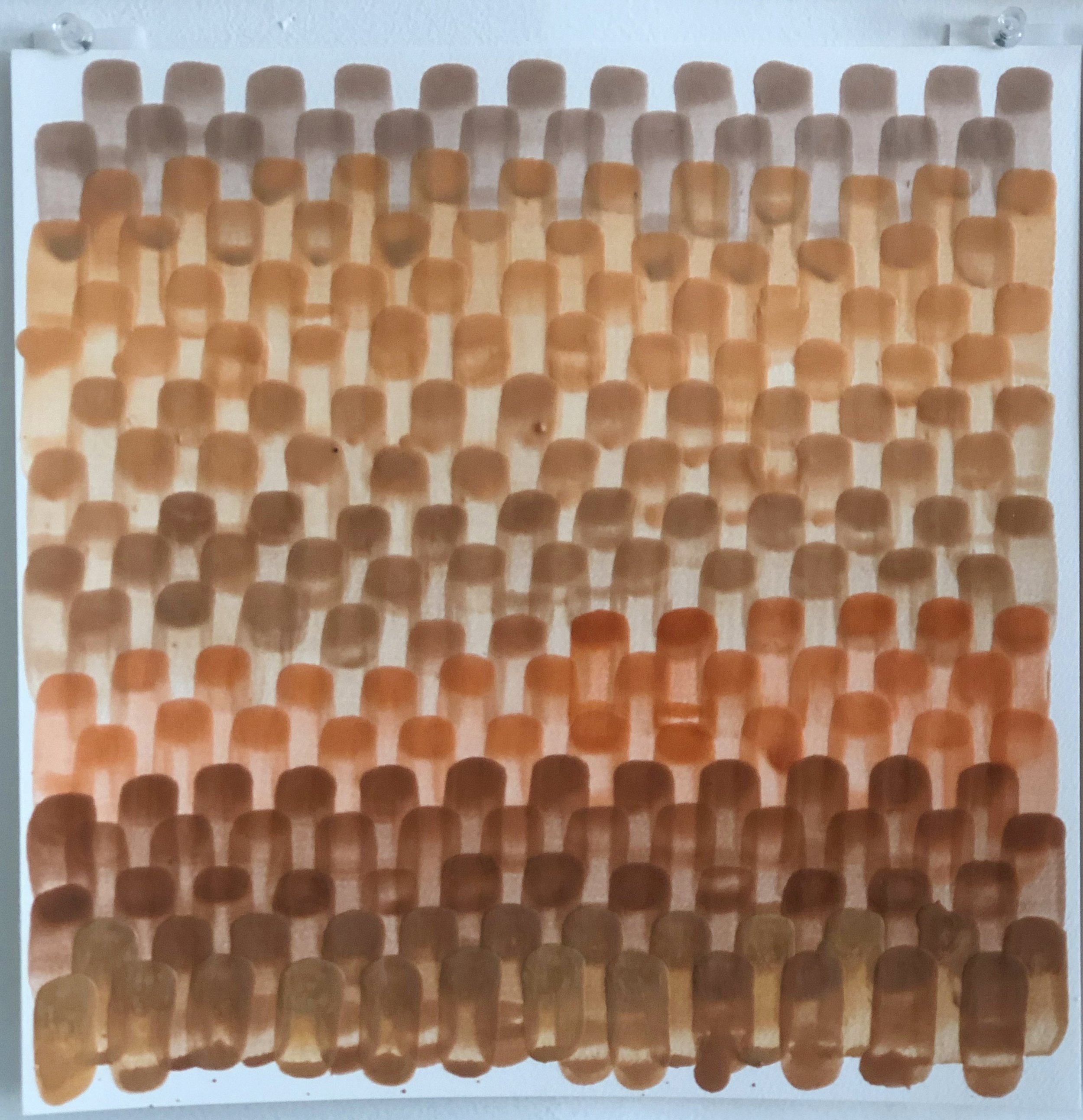 Thanksgiving Baby, 2020, Encaustic on archival watercolor paper, 12” x 12”