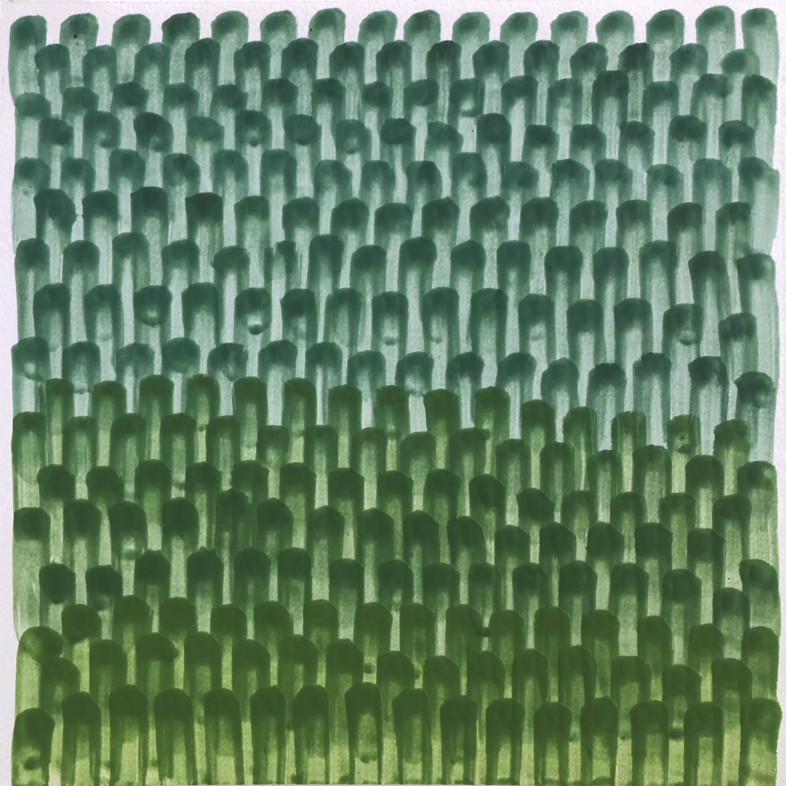Forest Service, 2020, Encaustic on paper, 12” x 12”