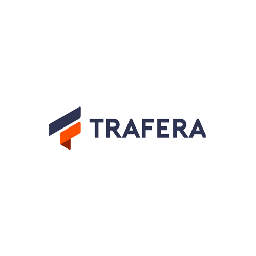 Logo of Trafera with stylized geometric design and the company name.
