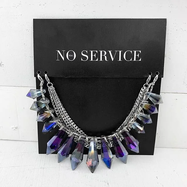 The purple crystal set that can clip onto Tatl, Navi Chains, and Racheletta necklaces⁠⠀
⁠⠀
#crystaljewelry #jewelry #statmentnecklace #necklace #jewelryshop #designer #nycdesigner #handmadenecklace #handmadejewelry #crystalnecklace #designerjewelry #