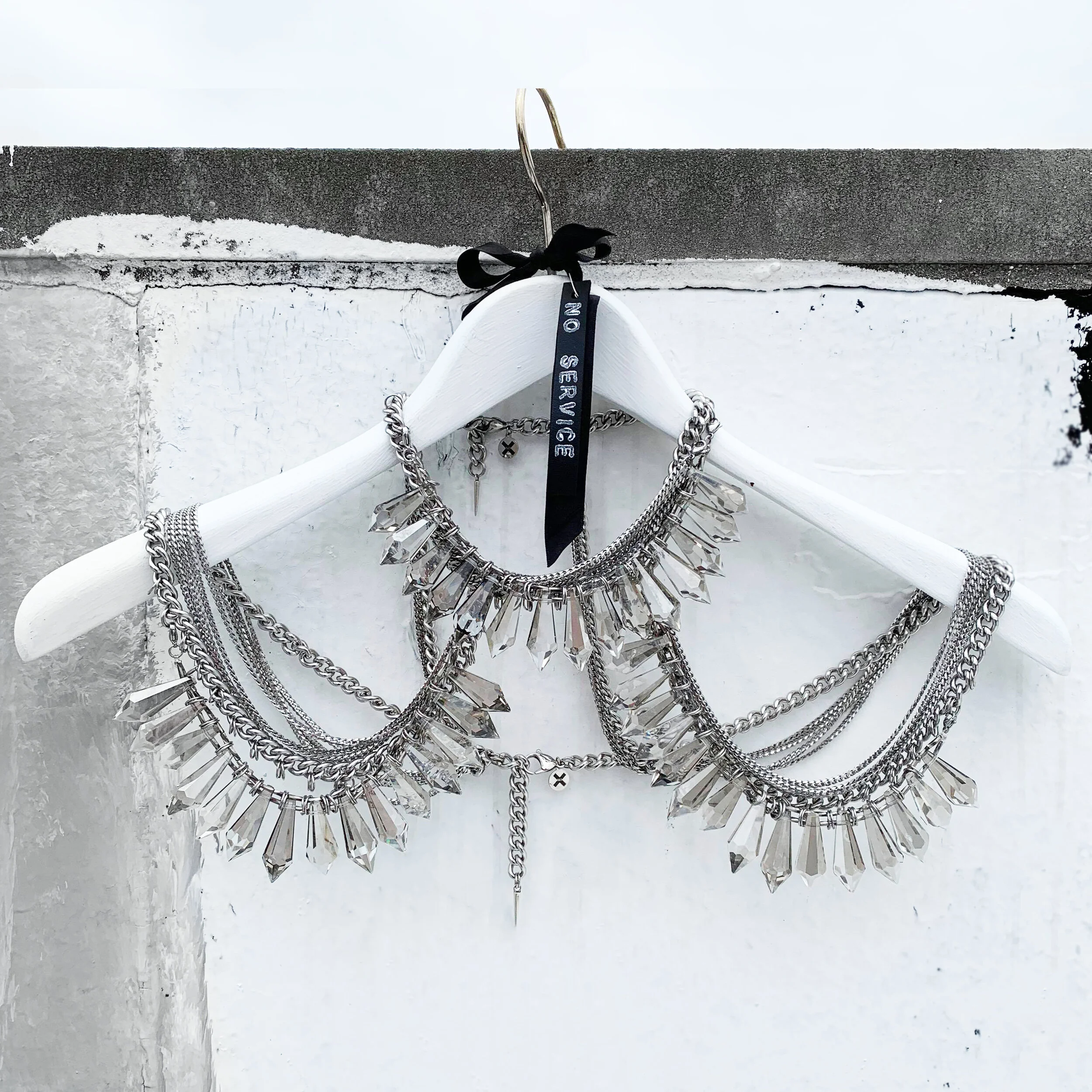 Grey Crystal Body Chain