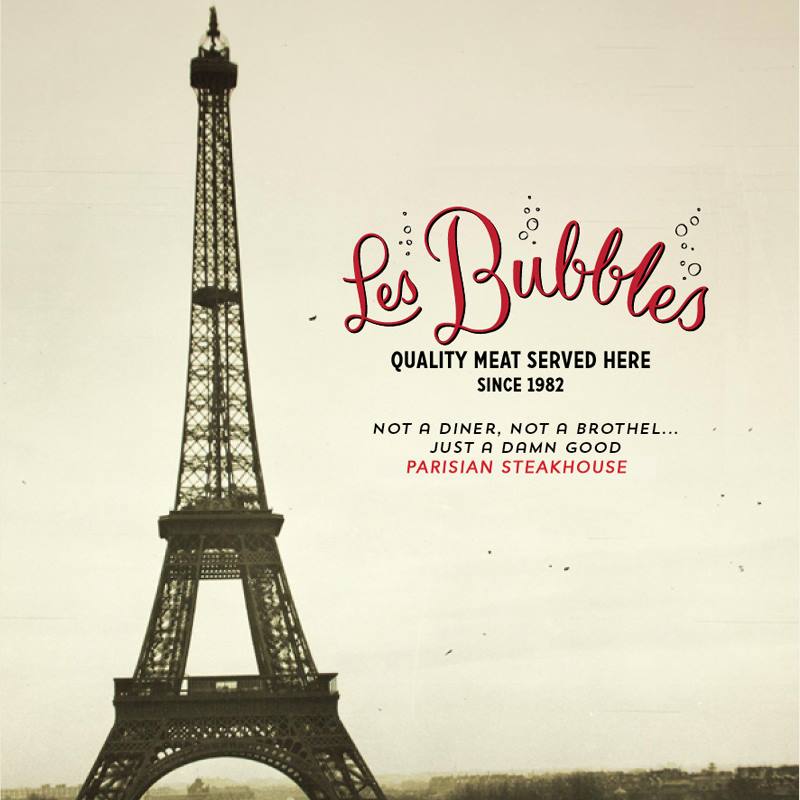 Custom Logotype for Steakhouse: Les Bubbles