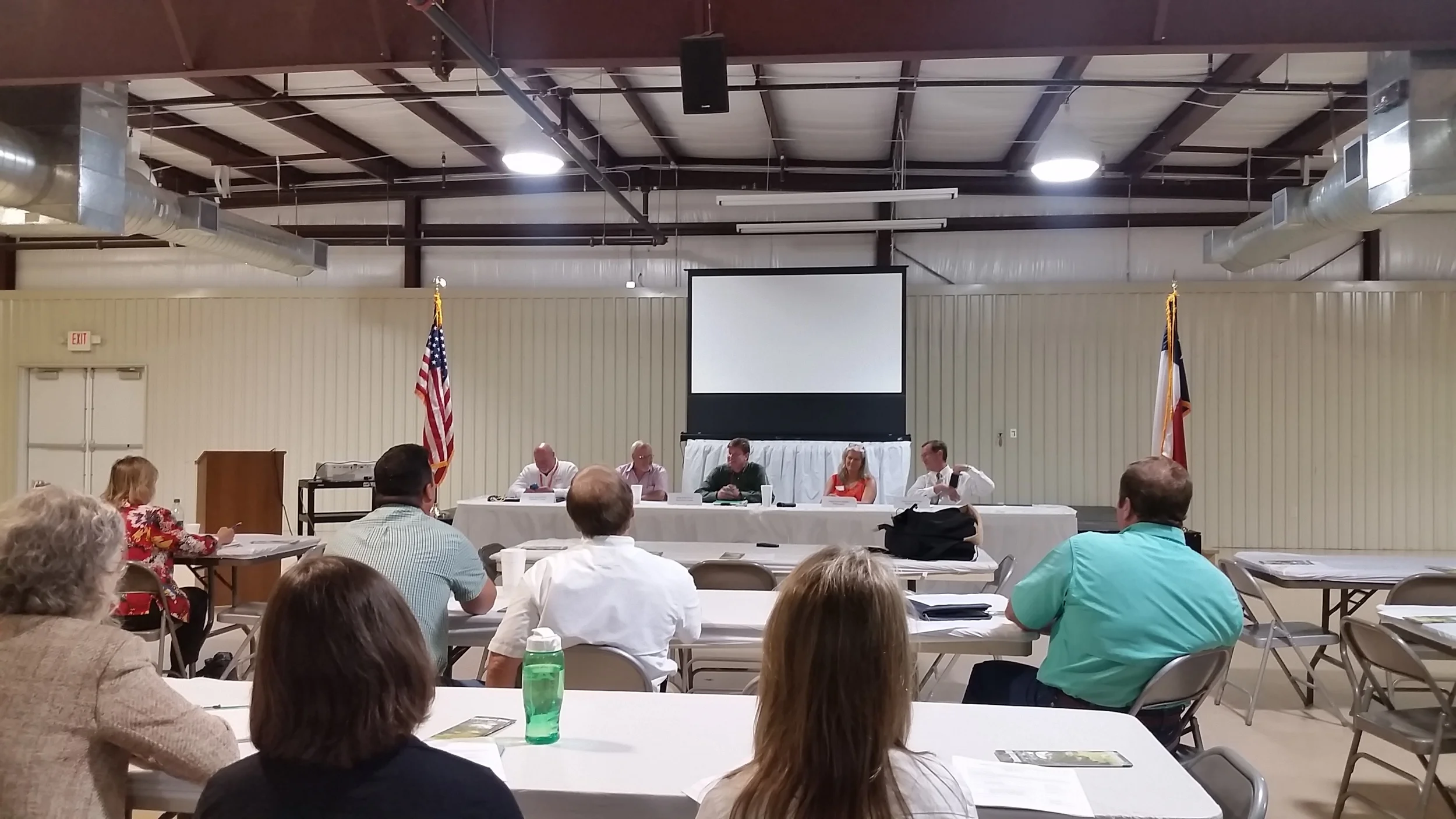 Lower Trinity River Judge's Panel (Right to left: Judge Sylvia, Judge Knight, Judge Lovett, Judge Murphy, and Judge Page )