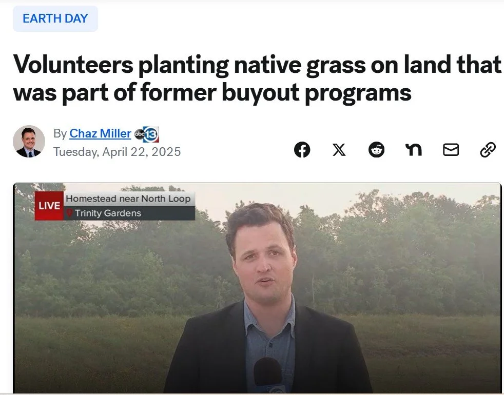 News coverage on HW Riverine TUBs Program - Earth Day planting (Apr 2025)