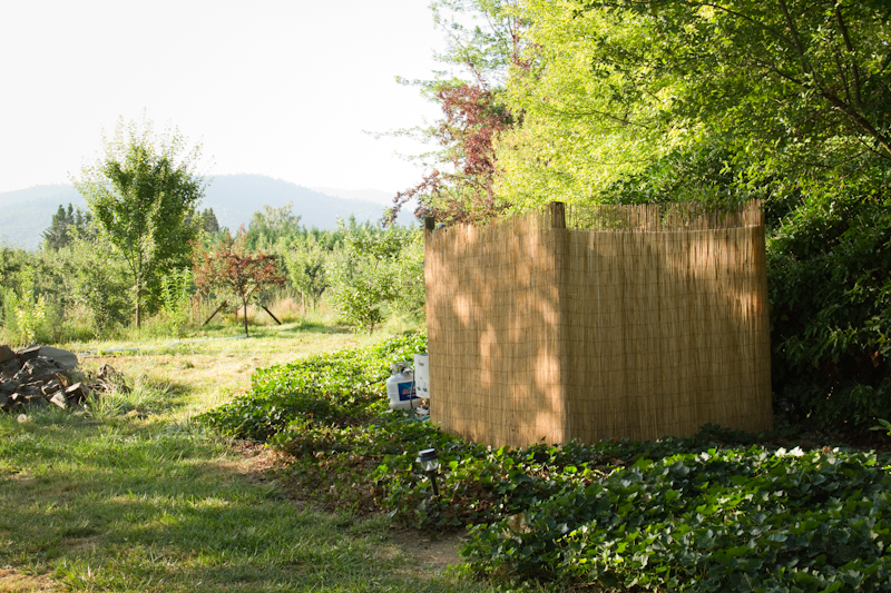 The "real" camping experience: the compost toilet and outdoor shower