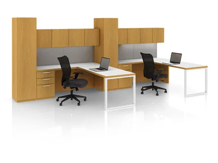 Definition shared office with Designer White open leg