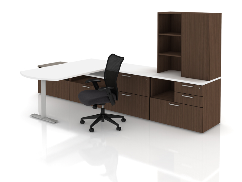    Priority worksurface and storage with Itsa seating 